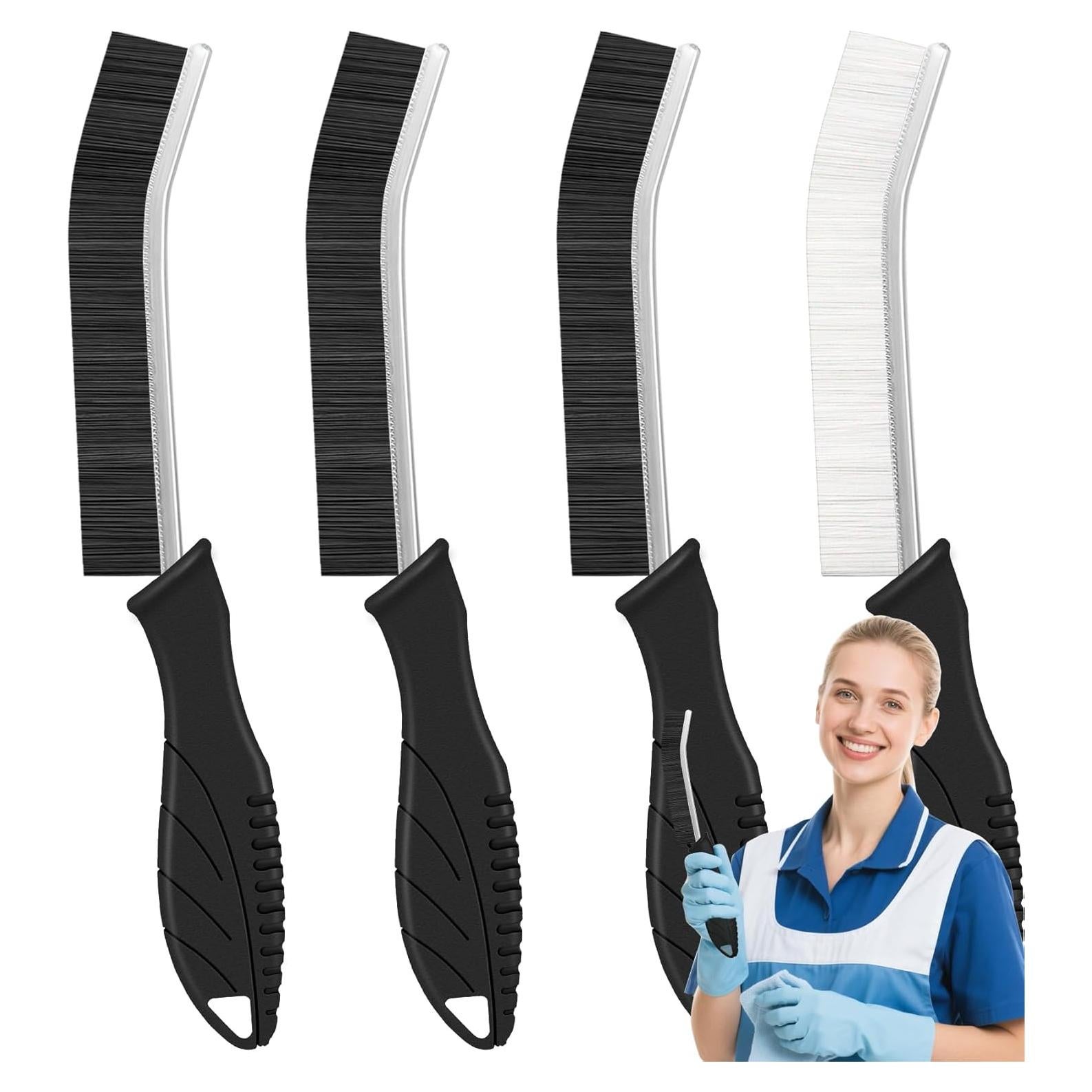 4 Cepillos de Limpieza de Ranuras WDRIGE - Cerdas Duras