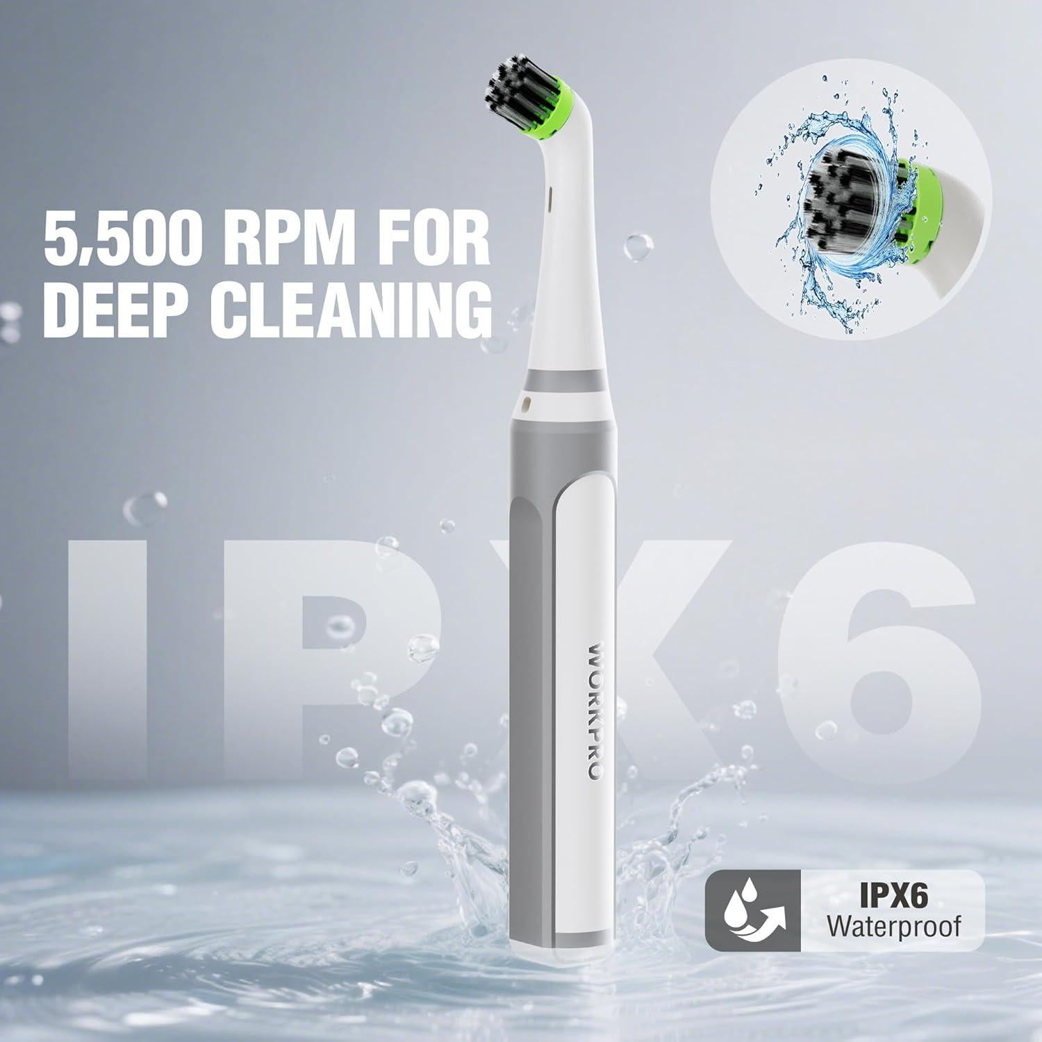 Cepillo Eléctrico WORKPRO para Lechada y Azulejos IPX6