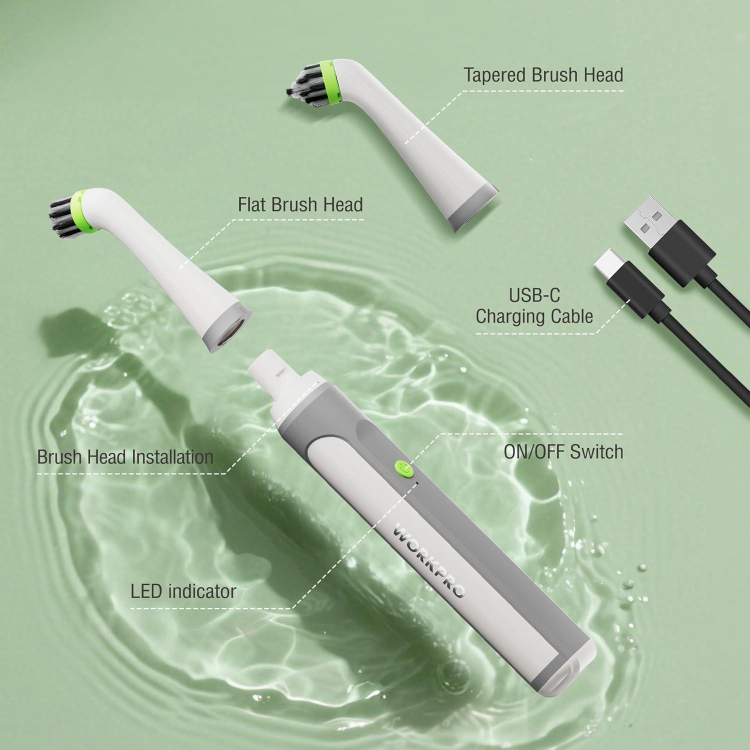 Cepillo Eléctrico WORKPRO para Lechada y Azulejos IPX6