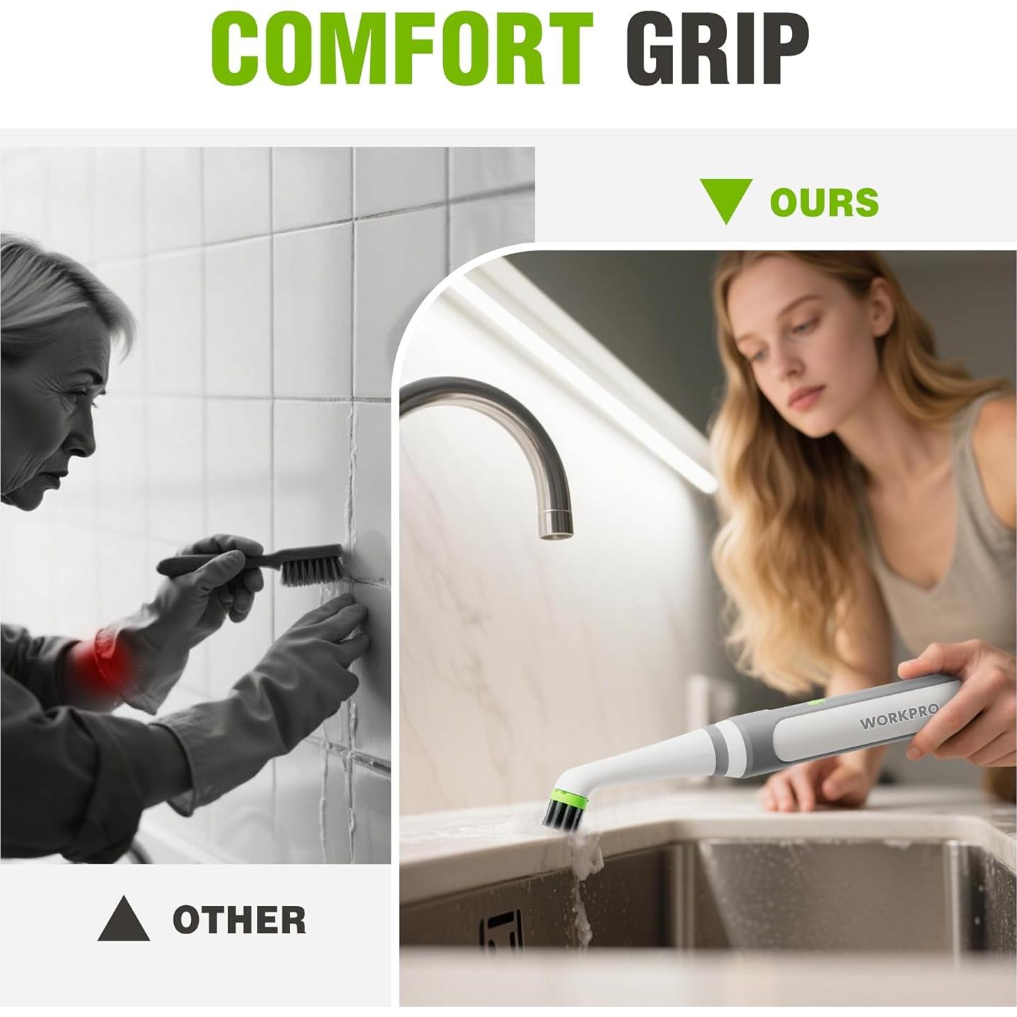 Cepillo Eléctrico WORKPRO para Lechada y Azulejos IPX6