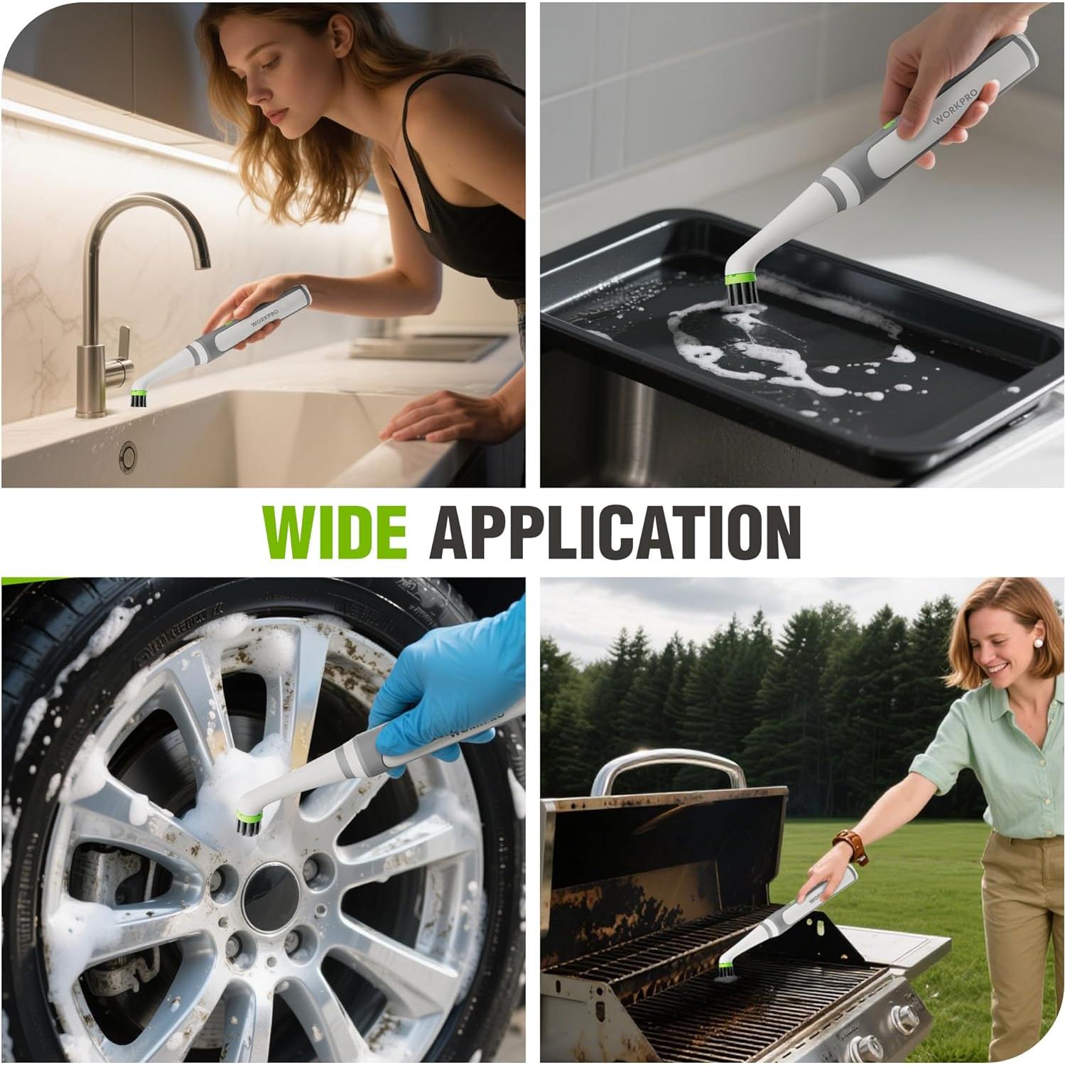 Cepillo Eléctrico WORKPRO para Lechada y Azulejos IPX6