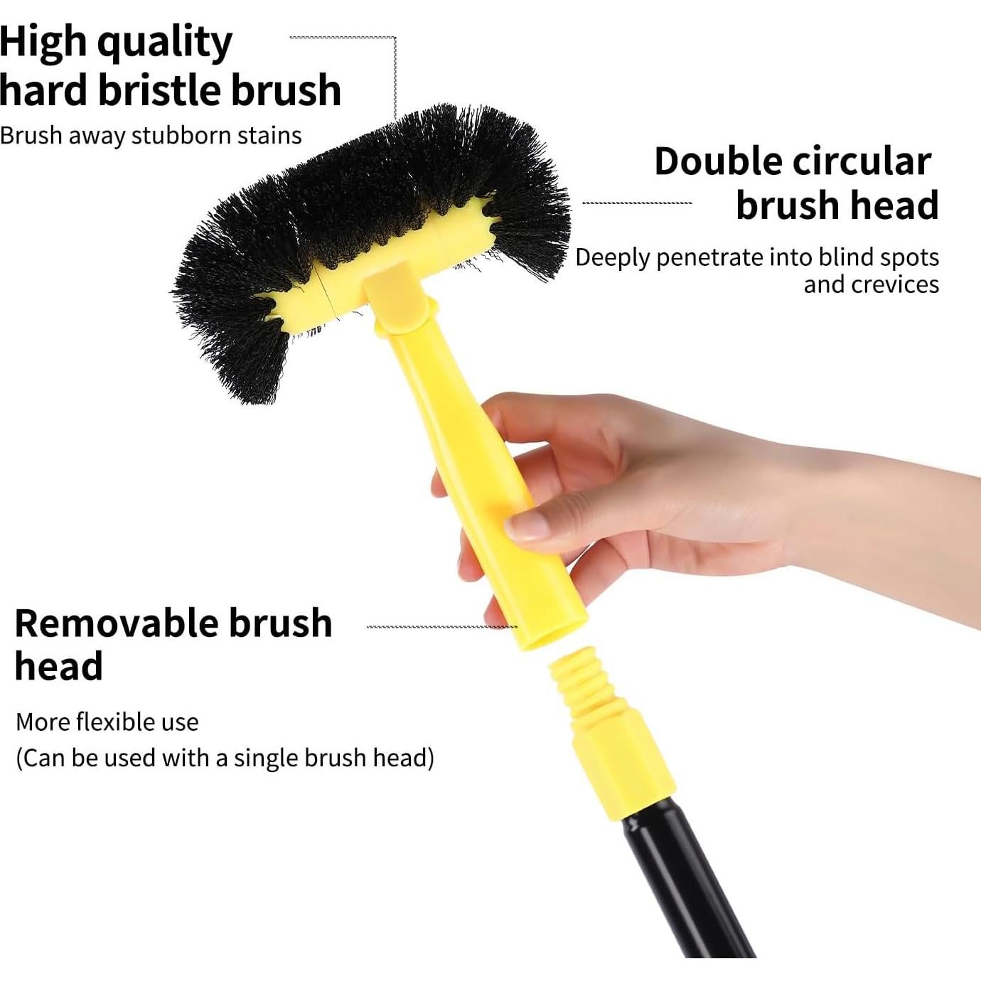 Cepillo de Limpieza de Juntas EtenSum con Mango Largo y Cerdas Duras