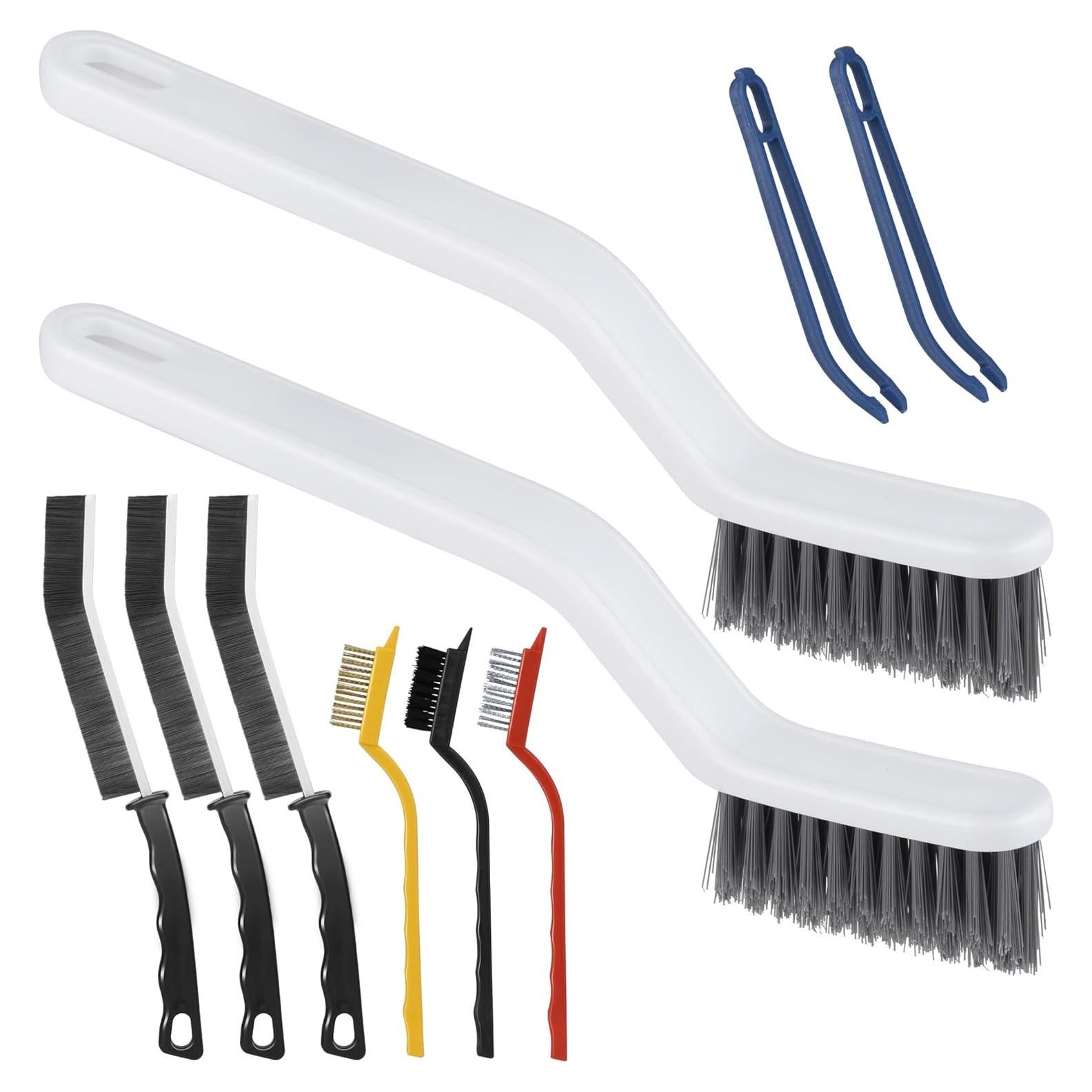 Juego de cepillos de limpieza Harkta 8 piezas para grietas