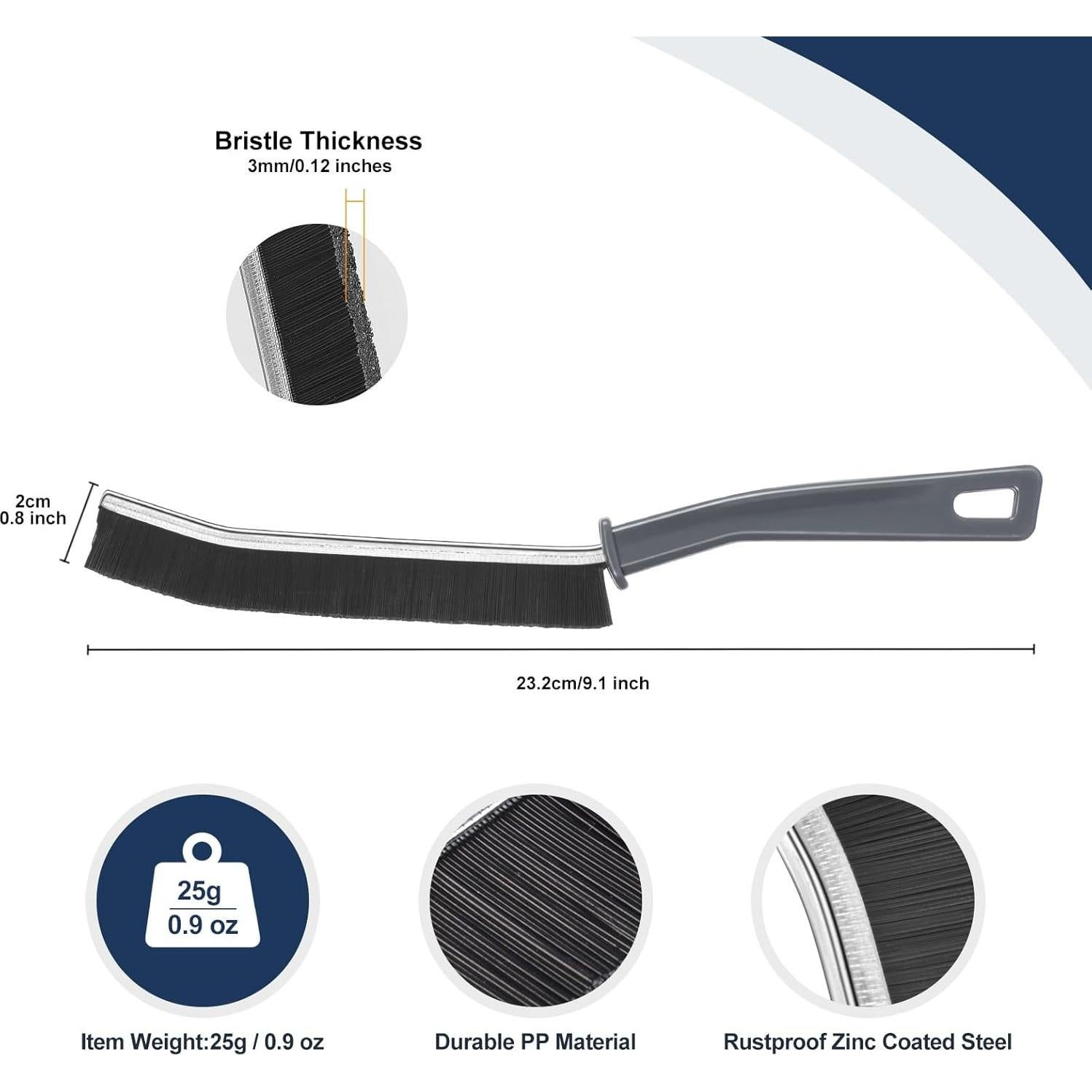 Cepillo de limpieza delgado Kiemeu para ranuras - 3 unidades