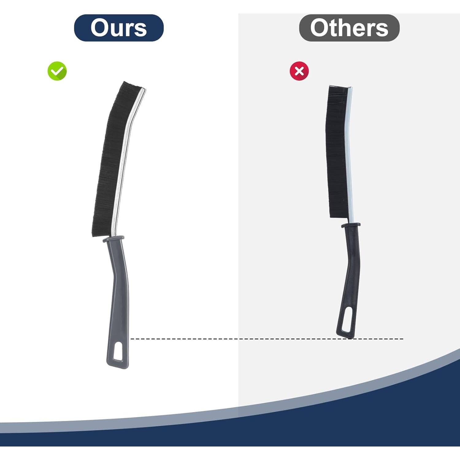 Cepillo de limpieza delgado Kiemeu para ranuras - 3 unidades