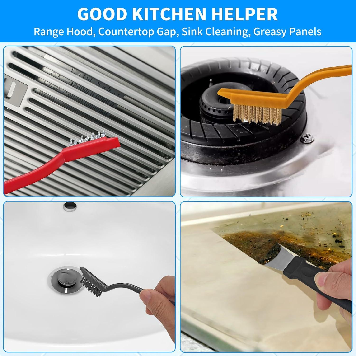 Juego de Cepillos de Limpieza 4TH - 12 Piezas para Rincones