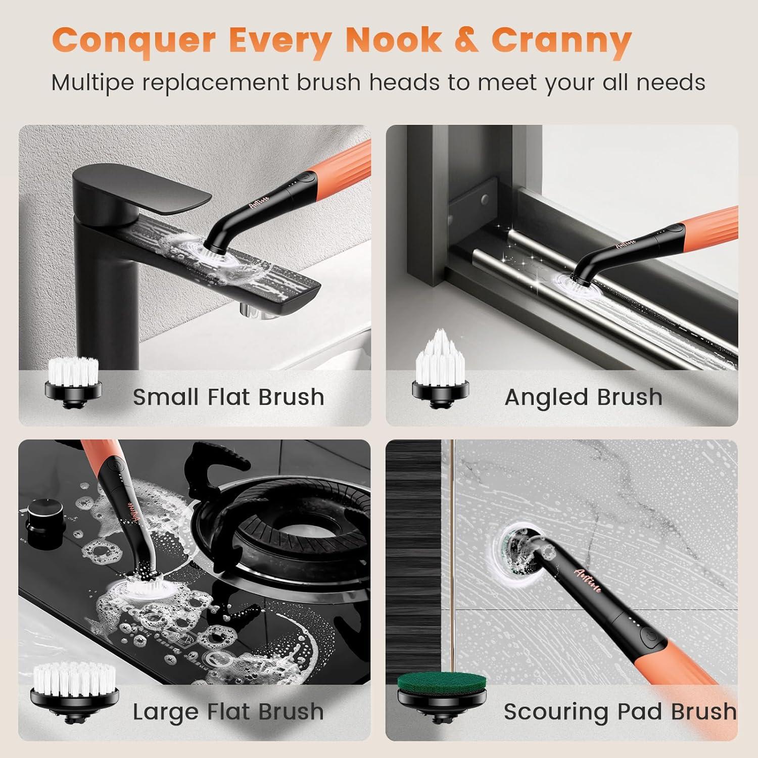 Cepillo Eléctrico Recargable Antime GH1003-C para Limpieza