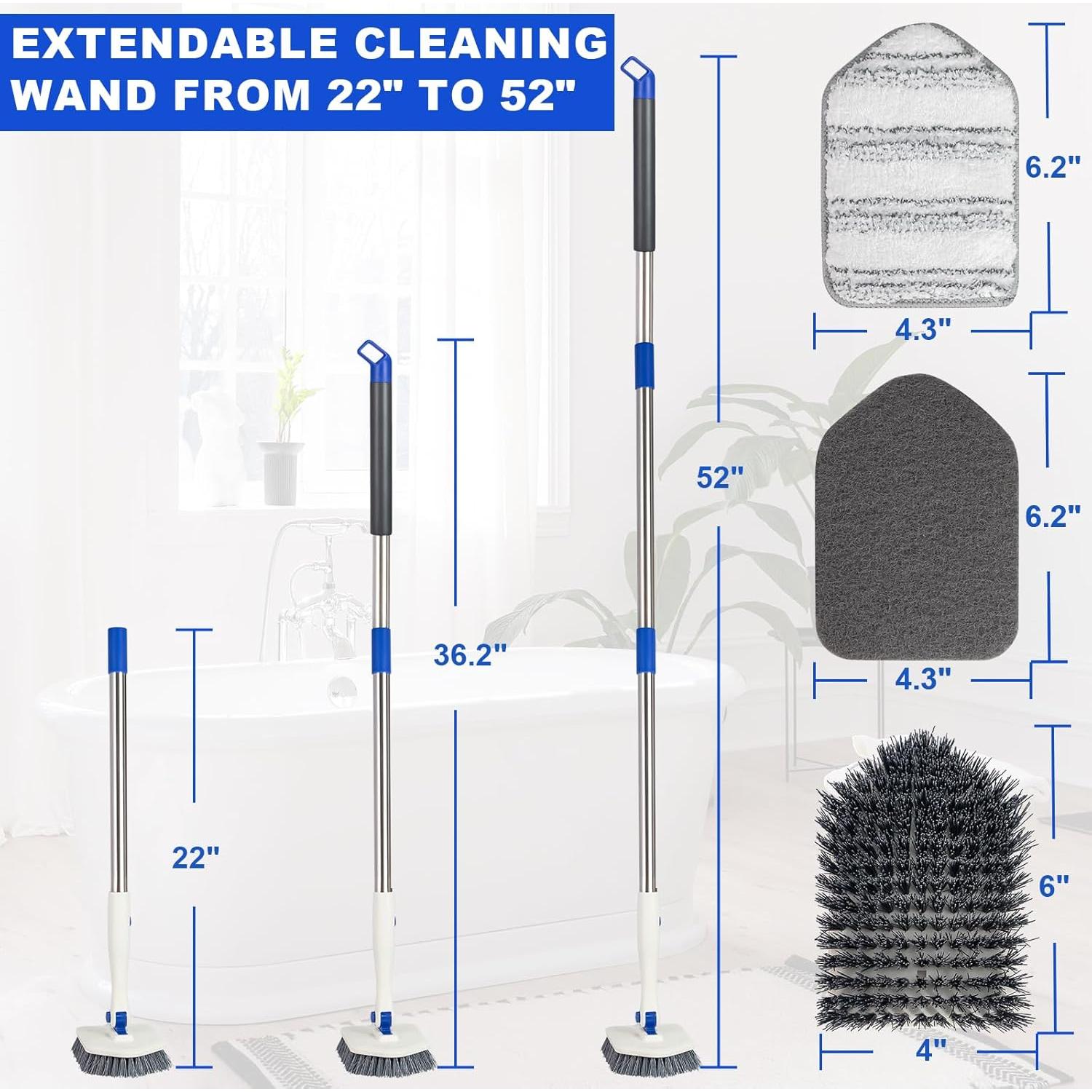 Cepillo de Fregado Keleekelin con Mango Ajustable 132 cm 3 en 1