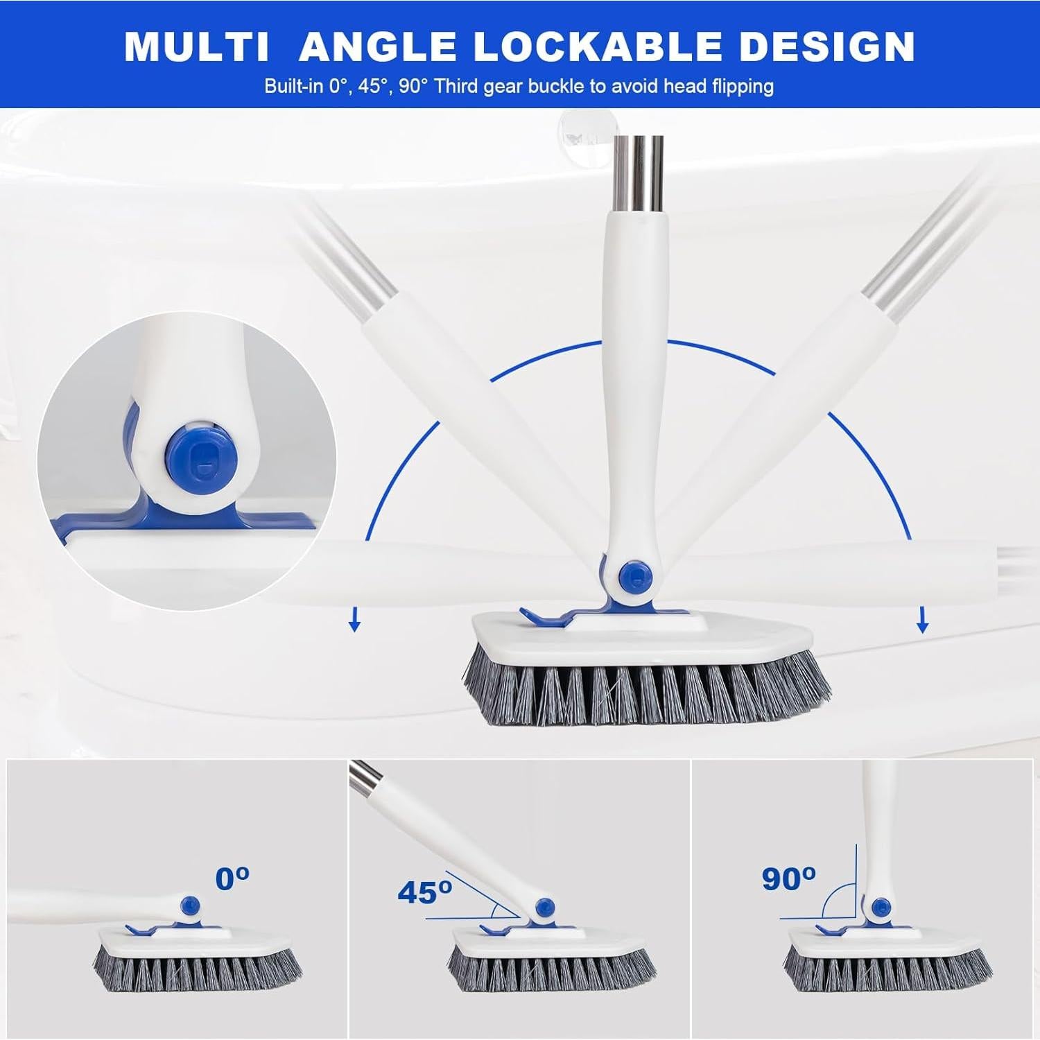 Cepillo de Fregado Keleekelin con Mango Ajustable 132 cm 3 en 1
