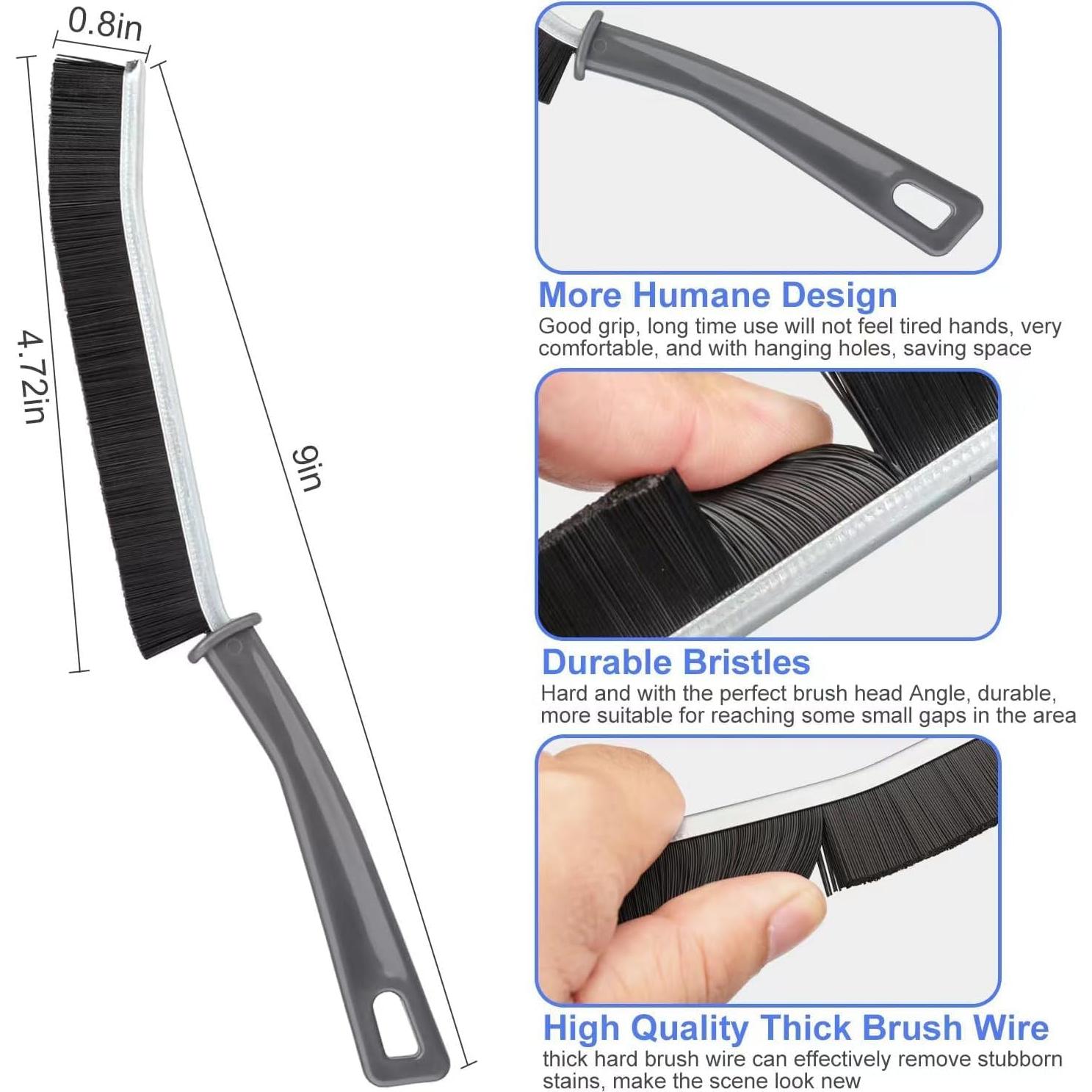 Juego de 3 Cepillos de Limpieza Genérico para Rincones y Juntas