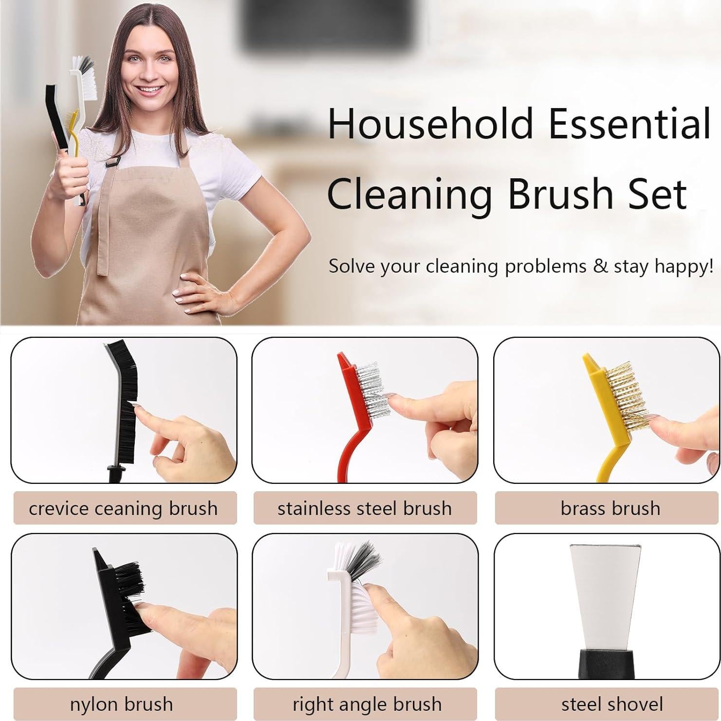 Juego de cepillos de limpieza Ohlove 19 piezas para hendiduras