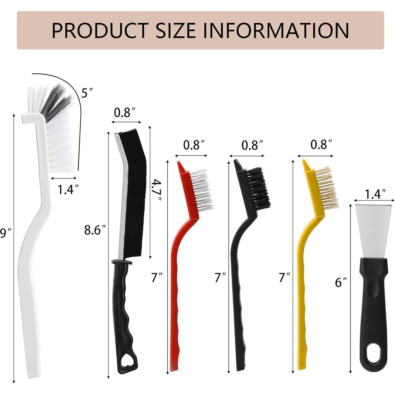 Juego de cepillos de limpieza Ohlove 19 piezas para hendiduras