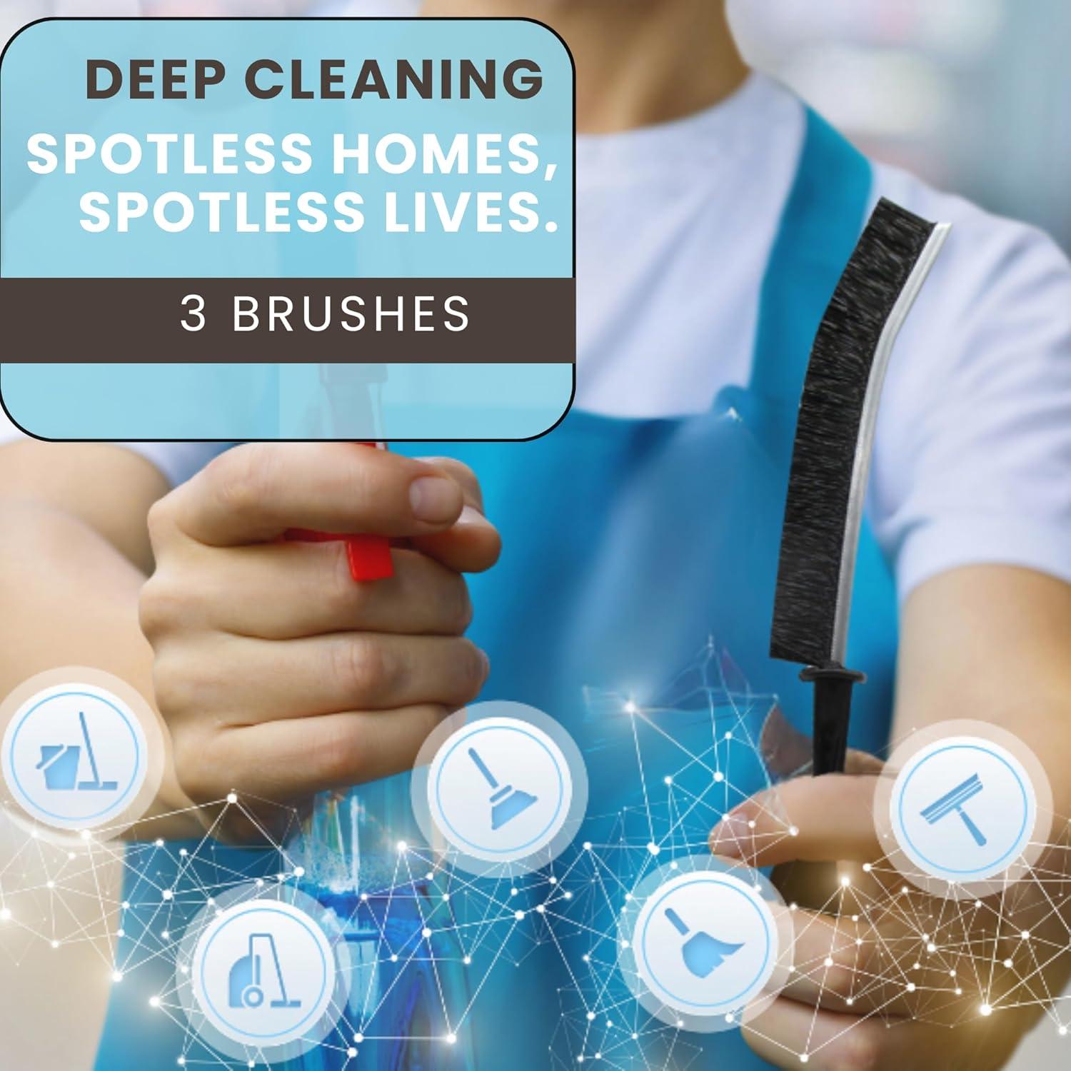 Cepillo de limpieza Gadgetime USA - 3 unidades cerdas duras