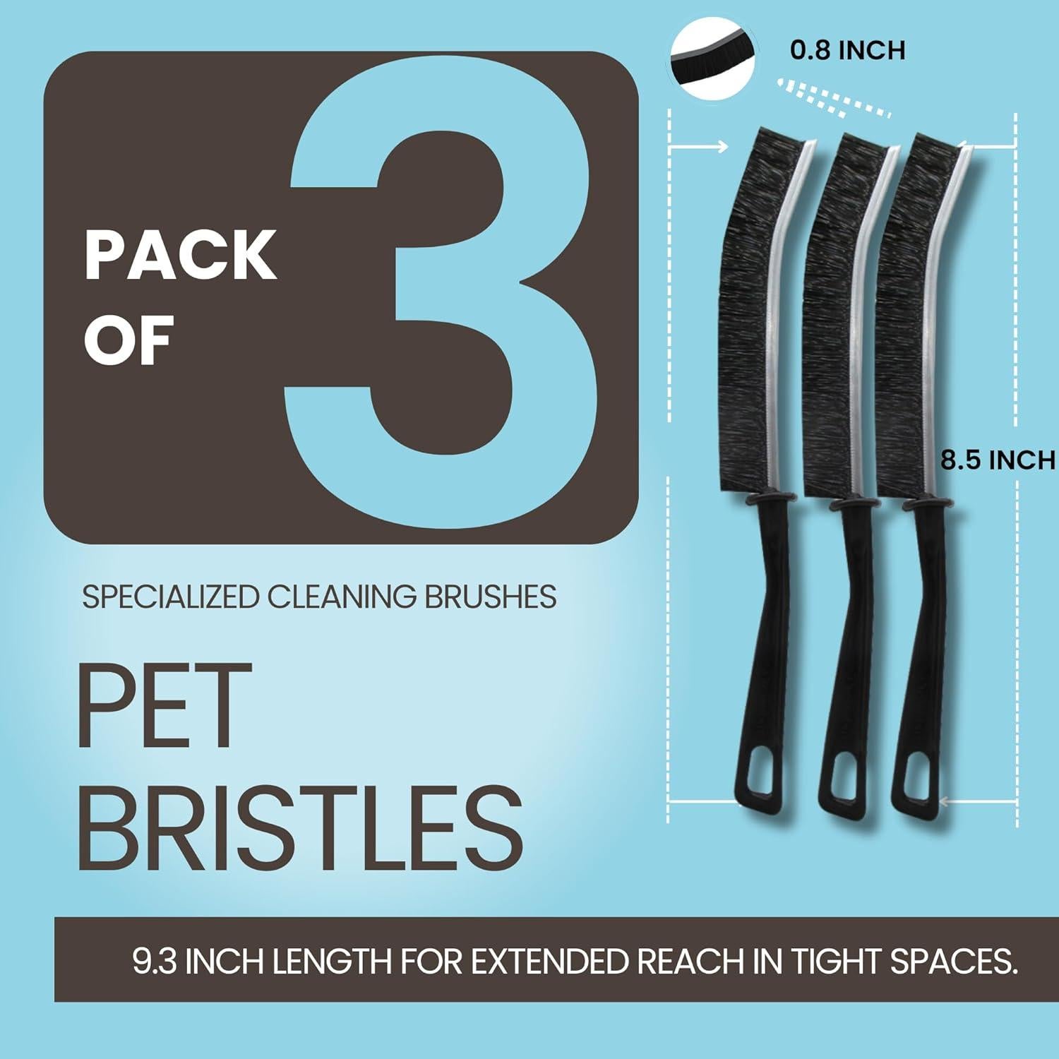 Cepillo de limpieza Gadgetime USA - 3 unidades cerdas duras