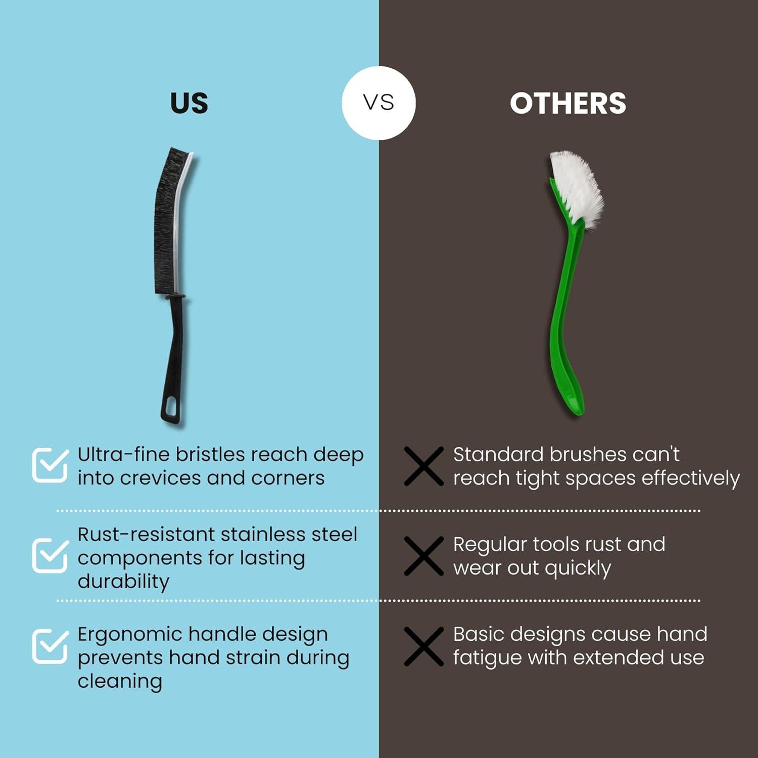 Cepillo de limpieza Gadgetime USA - 3 unidades cerdas duras