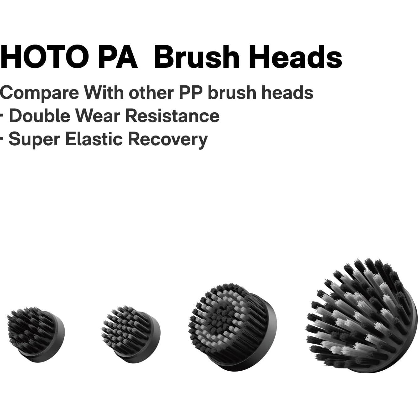 HOTO 16 PCS Replacement Brush Heads for Wand™ Grout Brush, Suitable Electric Grout Scrubber Only, Cordless Spin Scrubber Accessories for Tiles, Grout, Corners, Crevices
