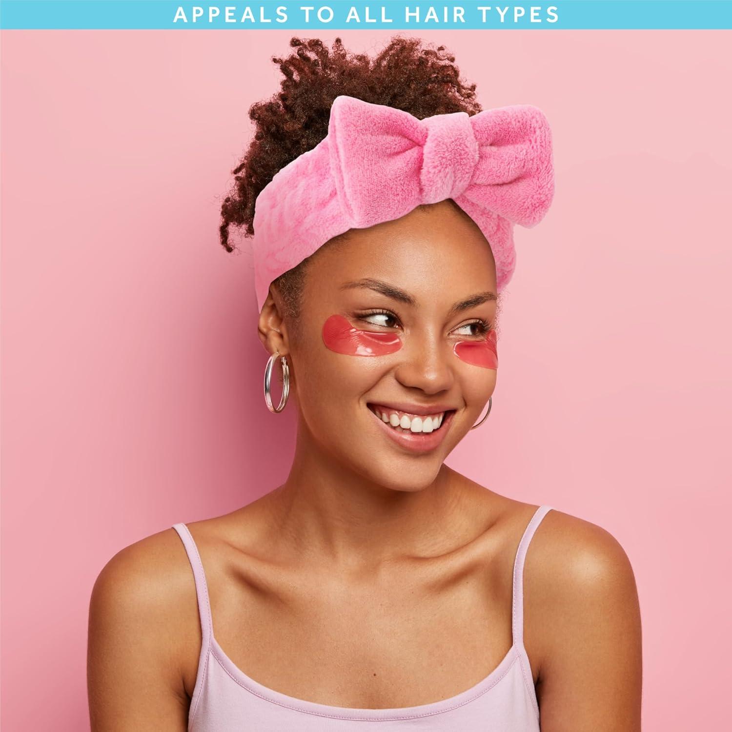 Diadema de Microfibra Bliss Rosa - Paquete de 2 para Cuidado Facial