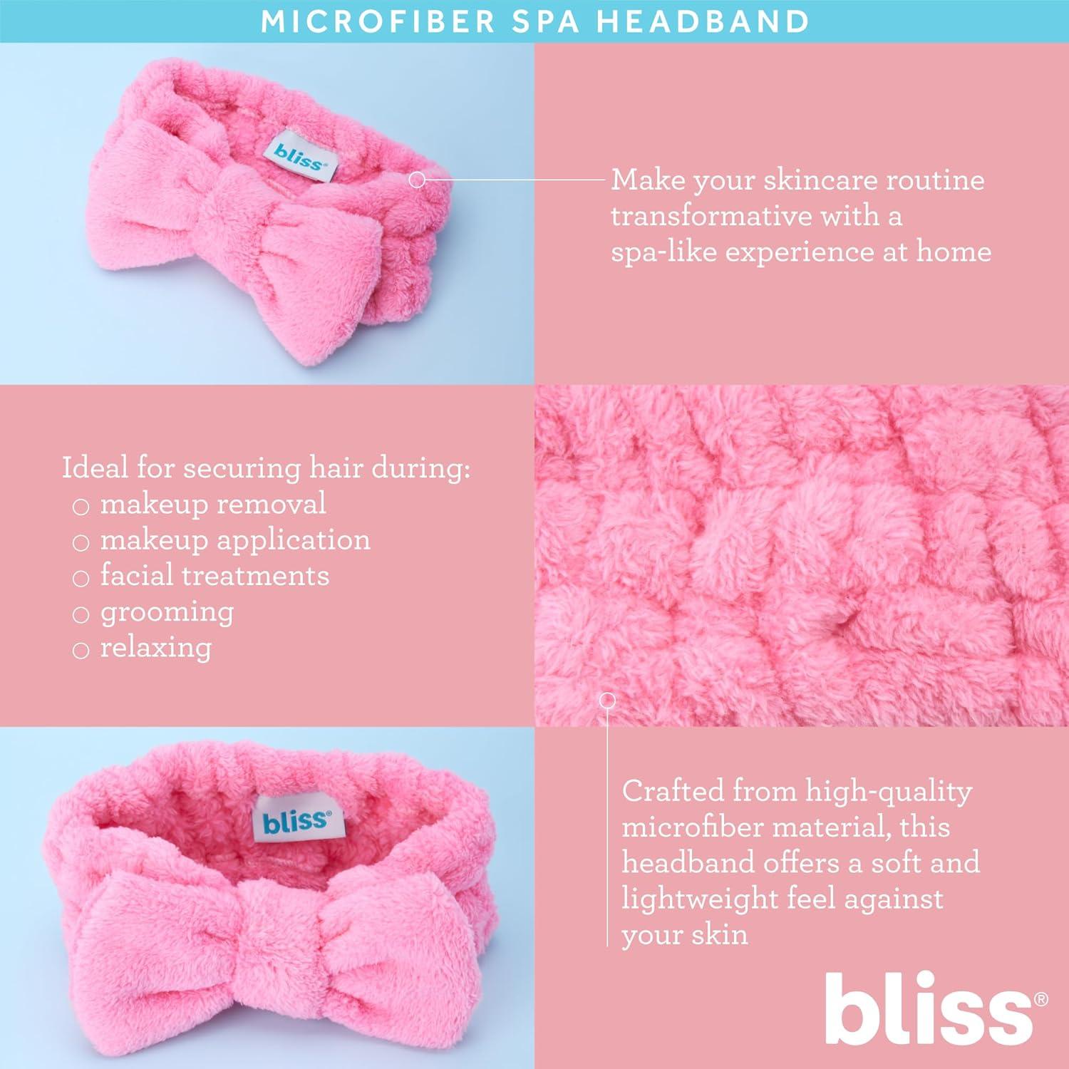 Diadema de Microfibra Bliss Rosa - Paquete de 2 para Cuidado Facial