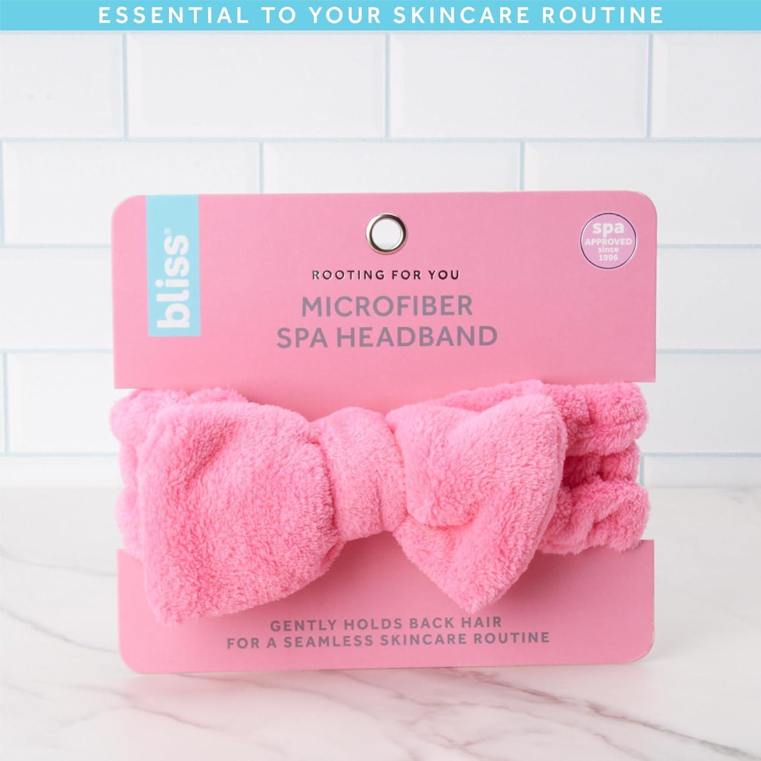 Diadema de Microfibra Bliss Rosa - Paquete de 2 para Cuidado Facial