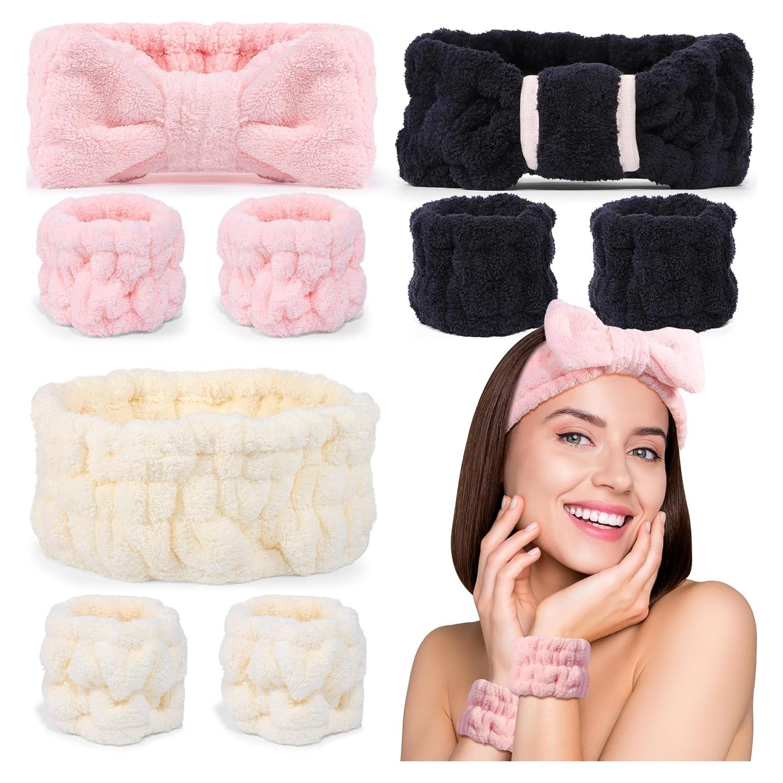 Conjunto de Diademas y Muñequera de Cuidado de la Piel DiyJibb