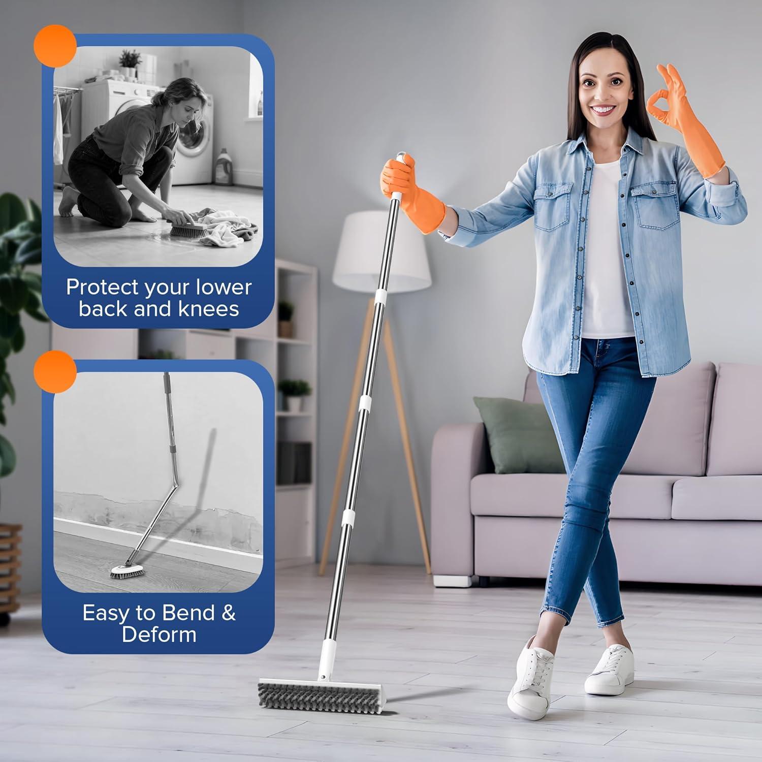 Cepillo de Fregado TidyTale con Mango Largo y Cerdas Rígidas