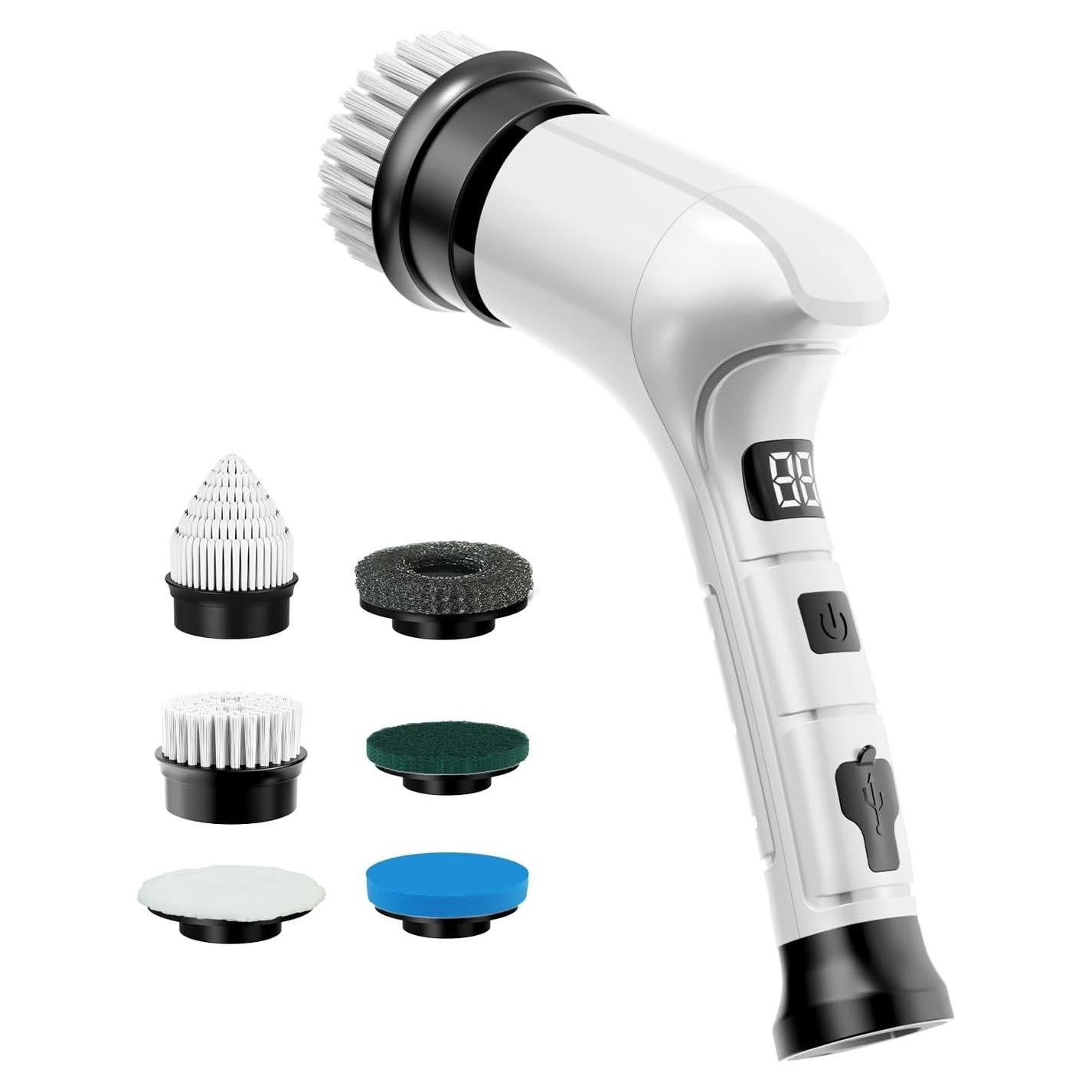 Cepillo de Limpieza Eléctrico KELAWE Inalámbrico 6 Cabezas 3 Velocidades