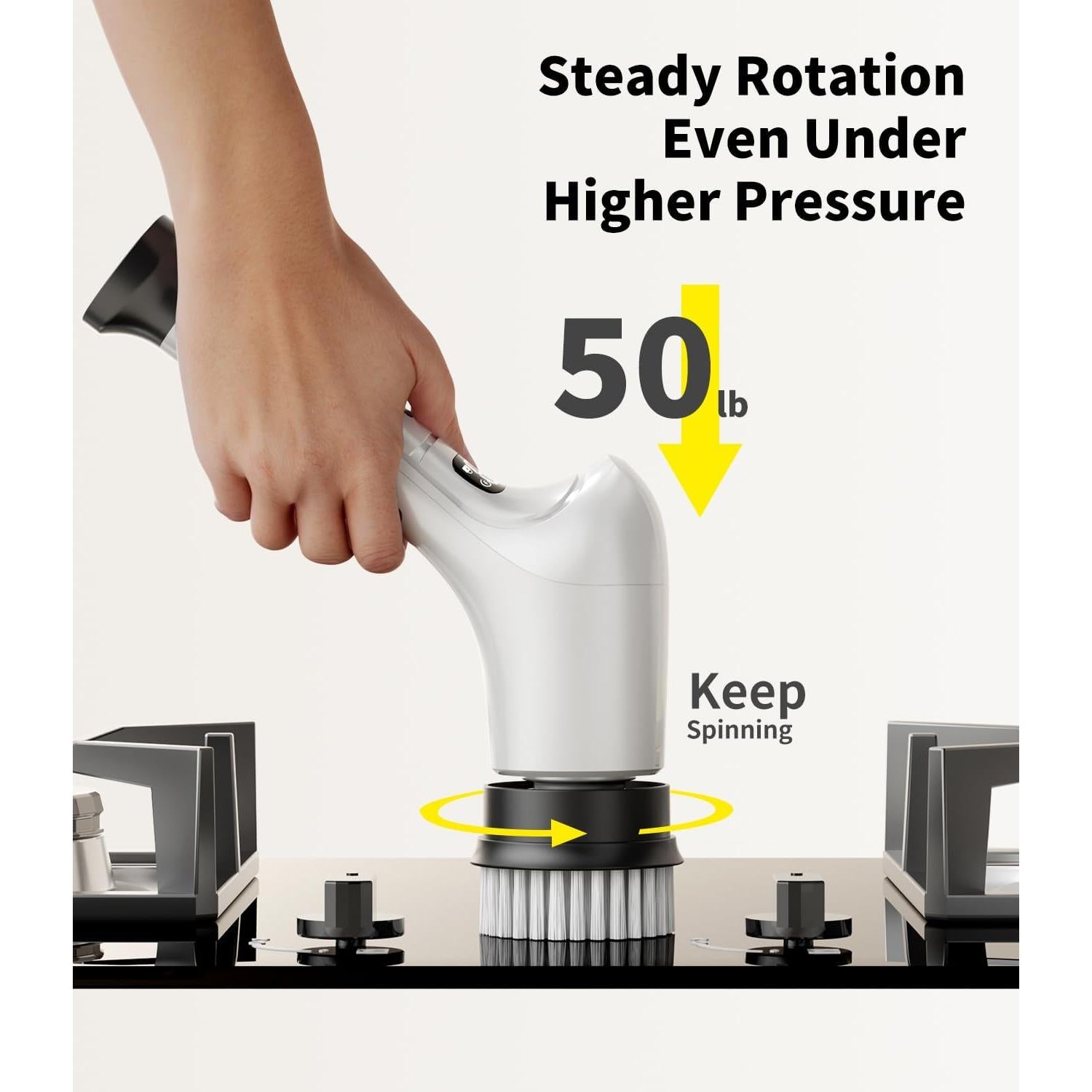 Cepillo de Limpieza Eléctrico KELAWE Inalámbrico 6 Cabezas 3 Velocidades