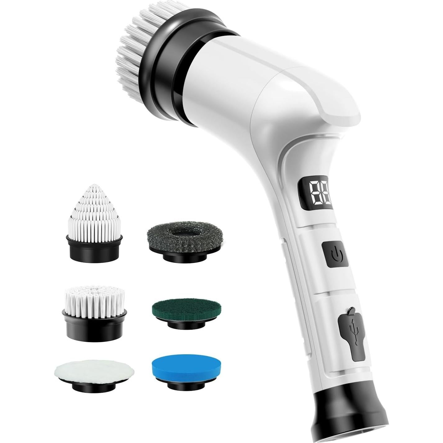 Cepillo de Limpieza Eléctrico KELAWE Inalámbrico 6 Cabezas 3 Velocidades