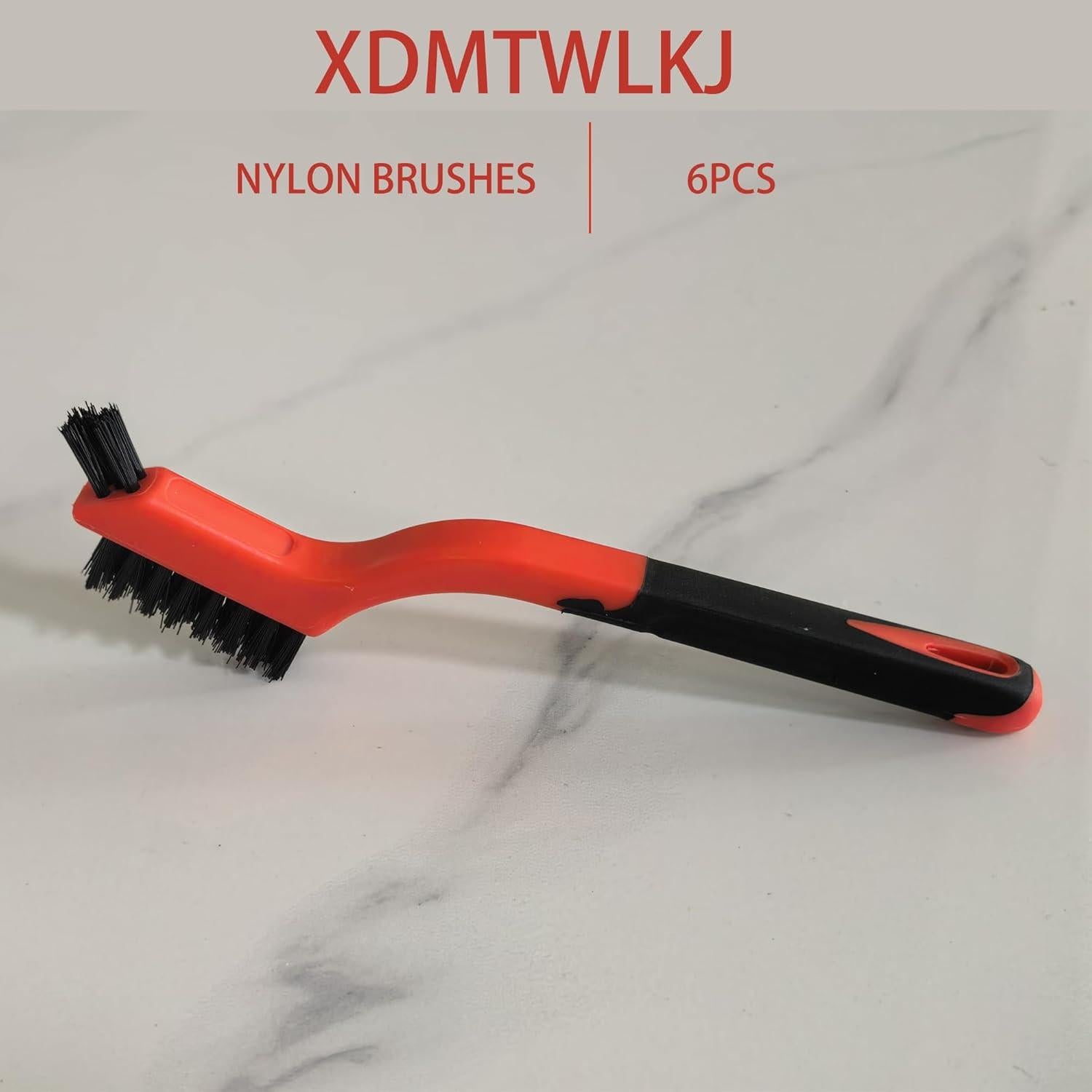 Paquete de 6 Cepillos de Nylon Ergonómicos para Limpieza