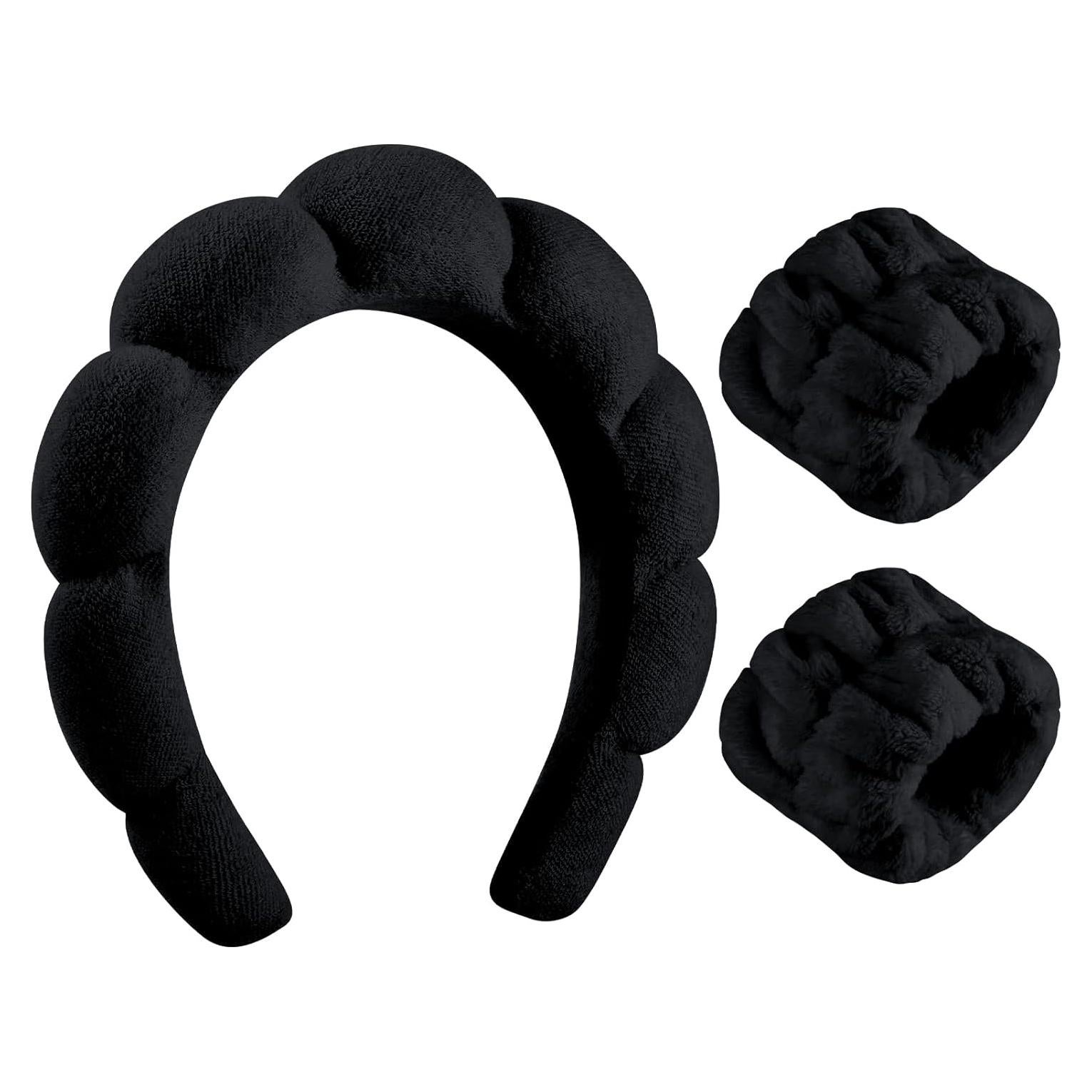 Diadema Spa WSICSE con Muñequera para Cuidado Facial