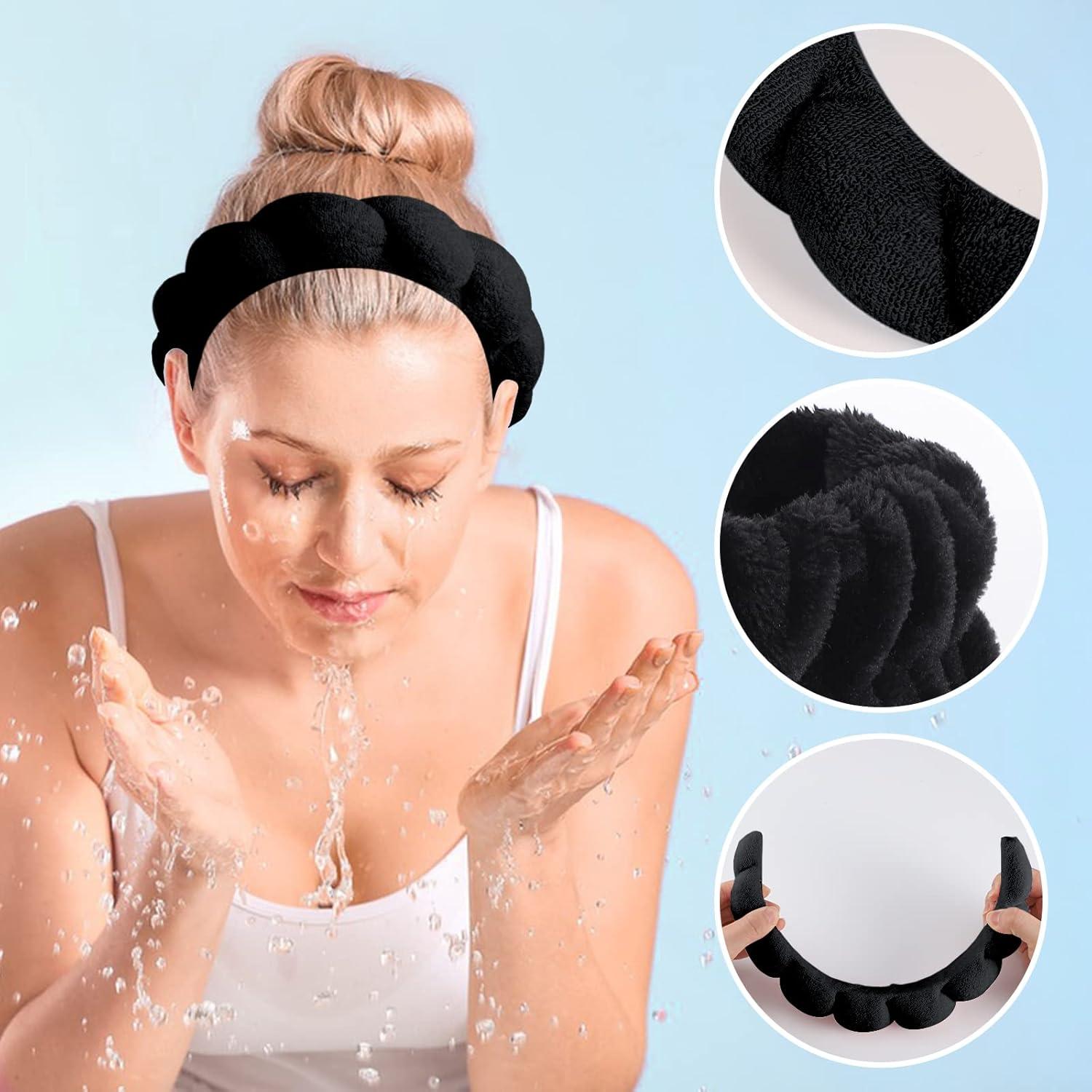 Diadema Spa WSICSE con Muñequera para Cuidado Facial