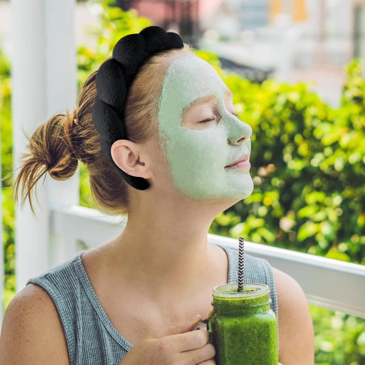 Diadema Spa WSICSE con Muñequera para Cuidado Facial