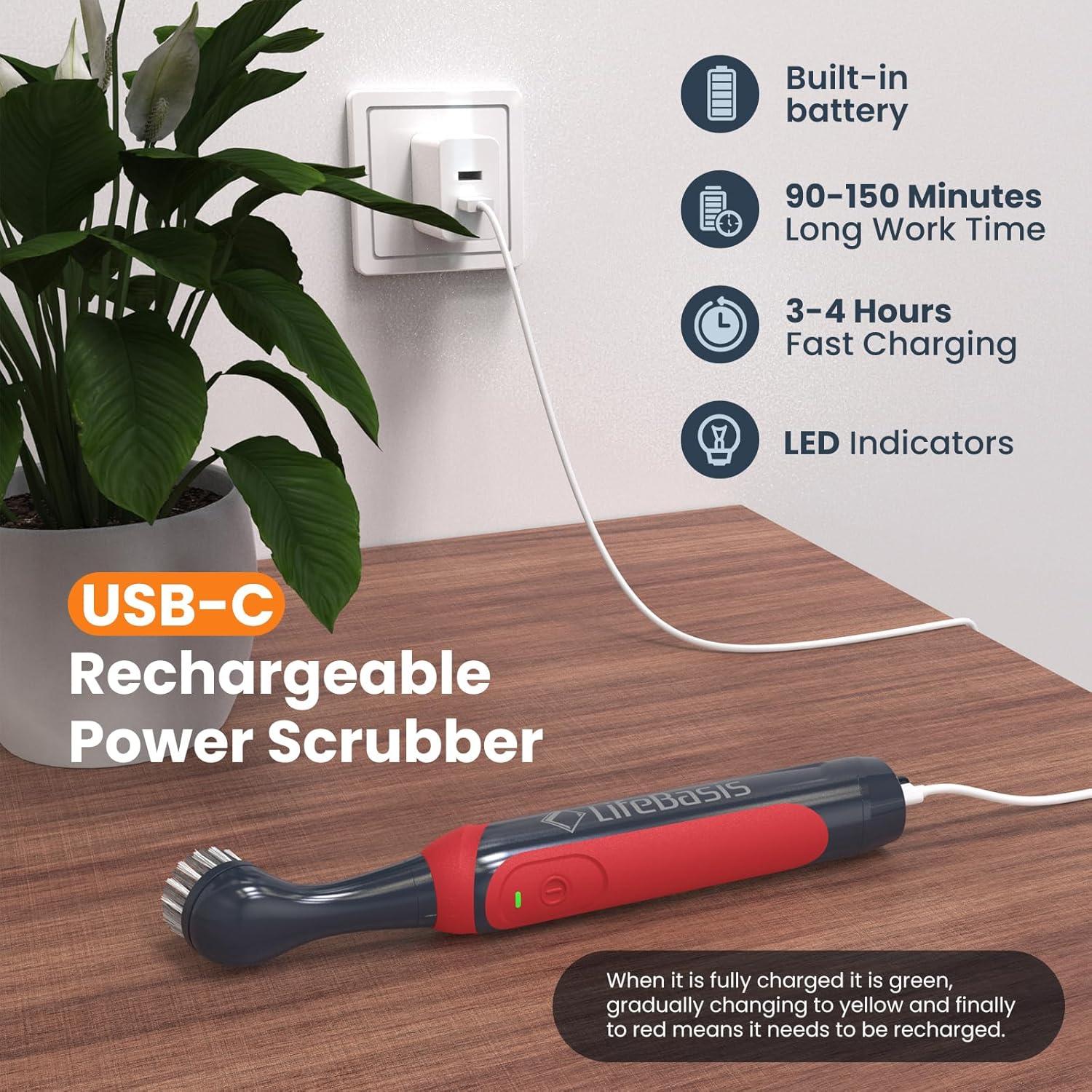 Cepillo de limpieza eléctrico recargable LifeBasis 11 piezas