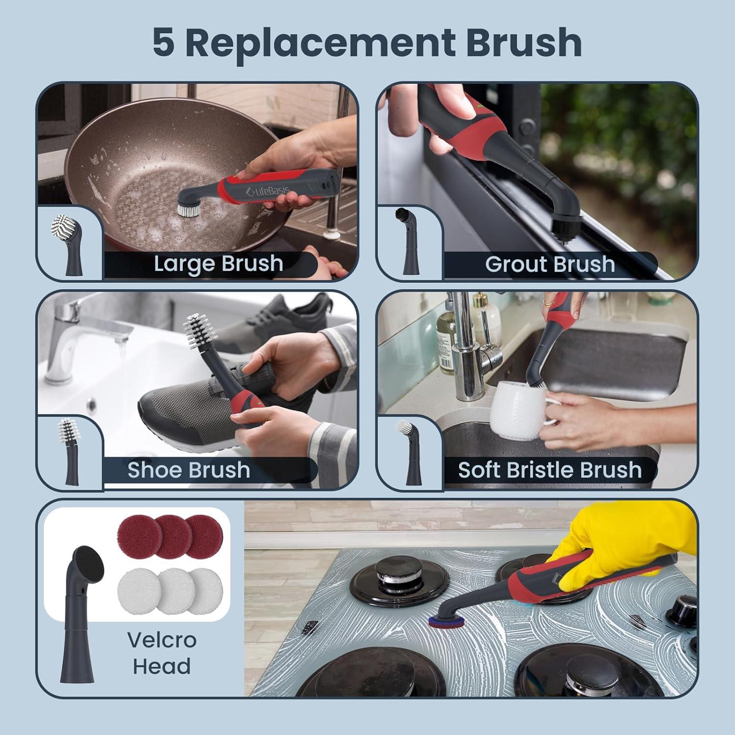 Cepillo de limpieza eléctrico recargable LifeBasis 11 piezas