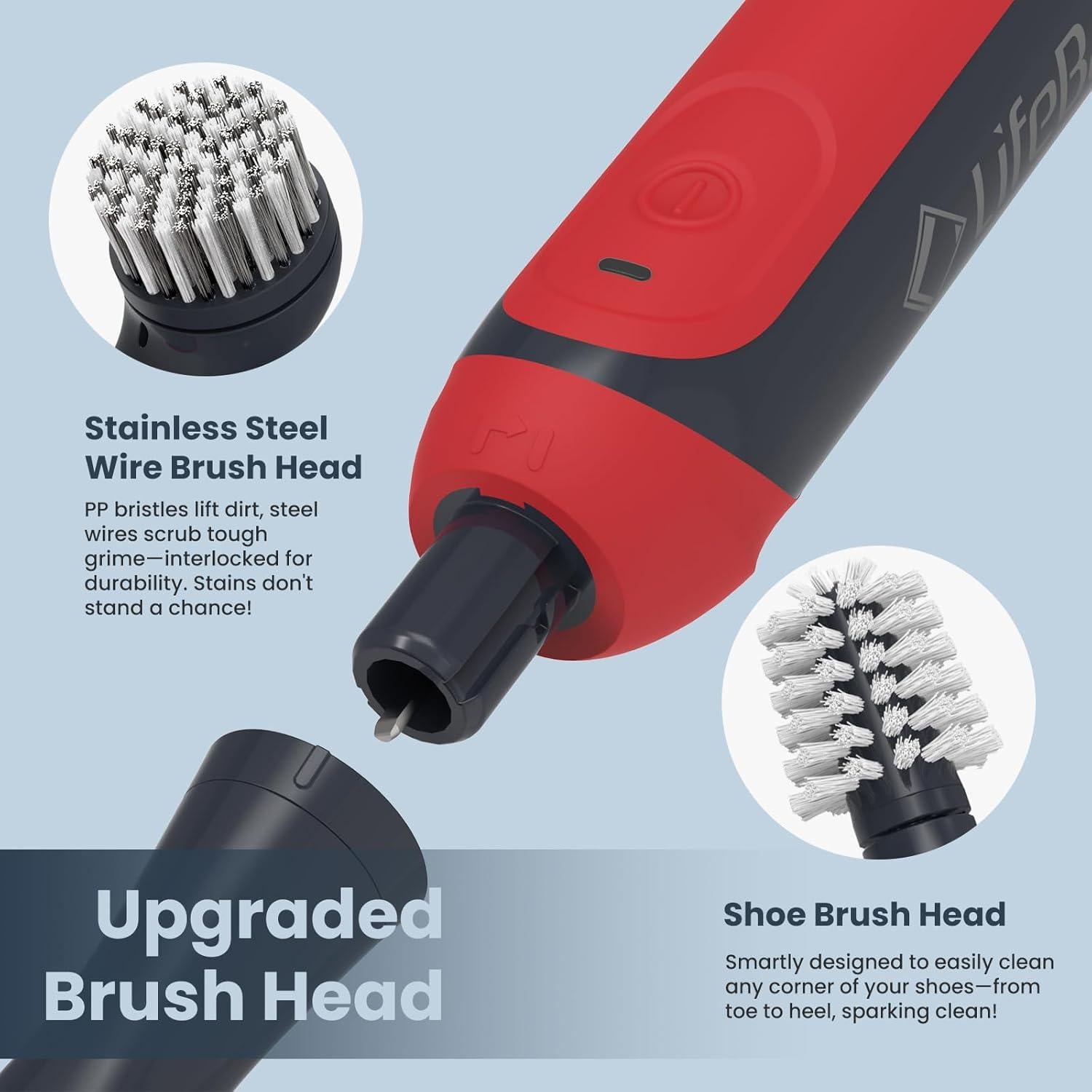 Cepillo de limpieza eléctrico recargable LifeBasis 11 piezas