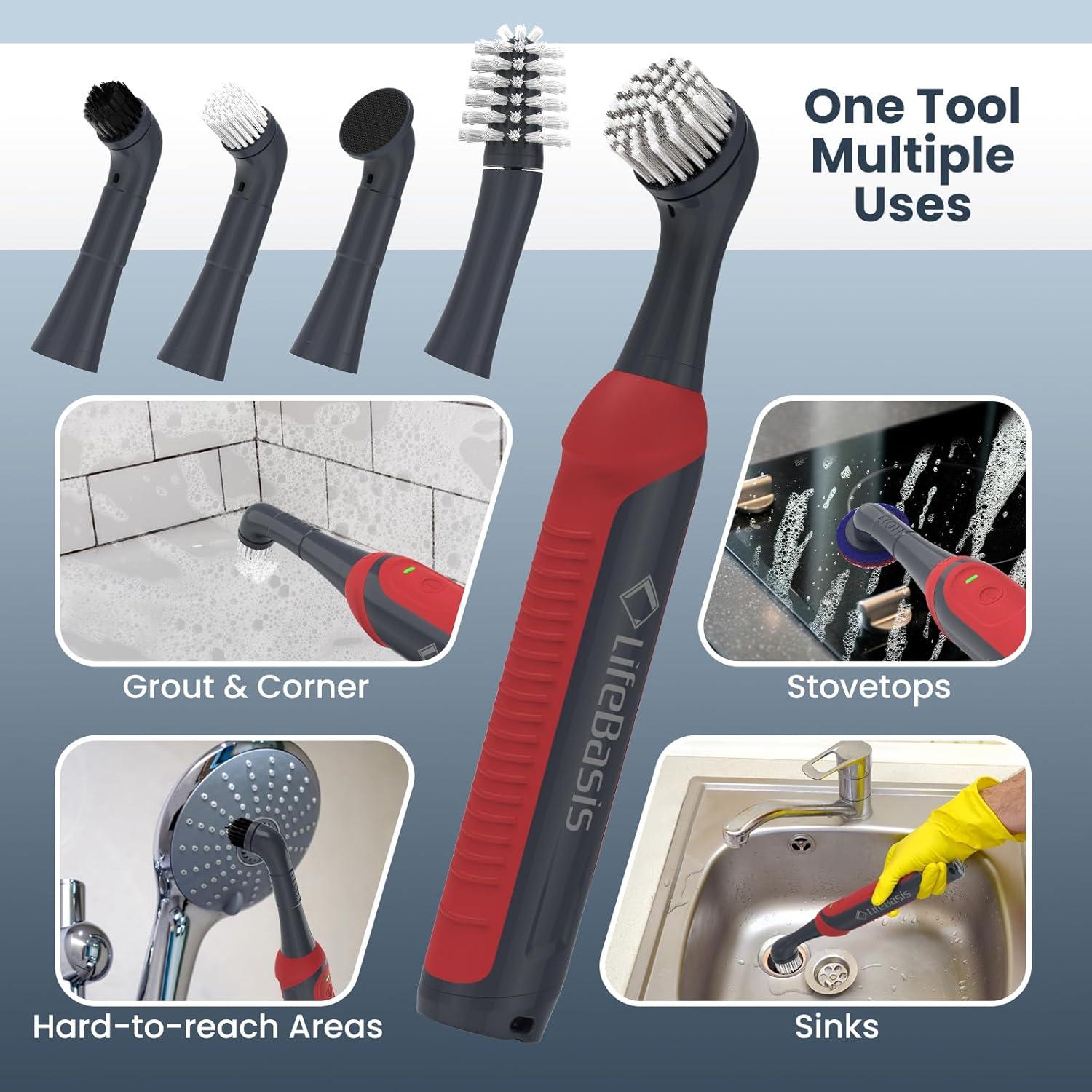 Cepillo de limpieza eléctrico recargable LifeBasis 11 piezas