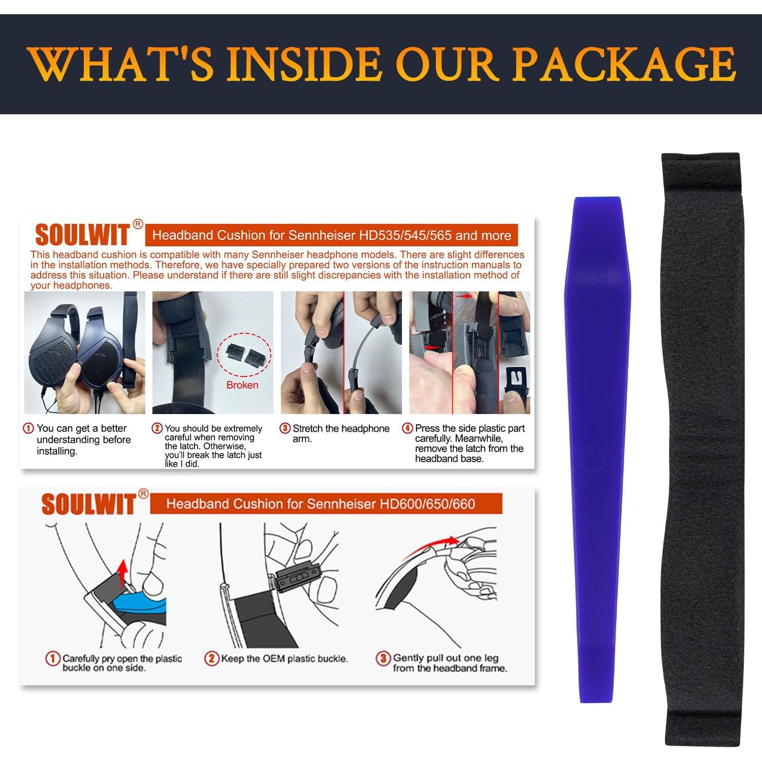 Funda de Microfibra SOULWIT para Auriculares Sennheiser HD660S/HD650/HD600 - 2 Bultos