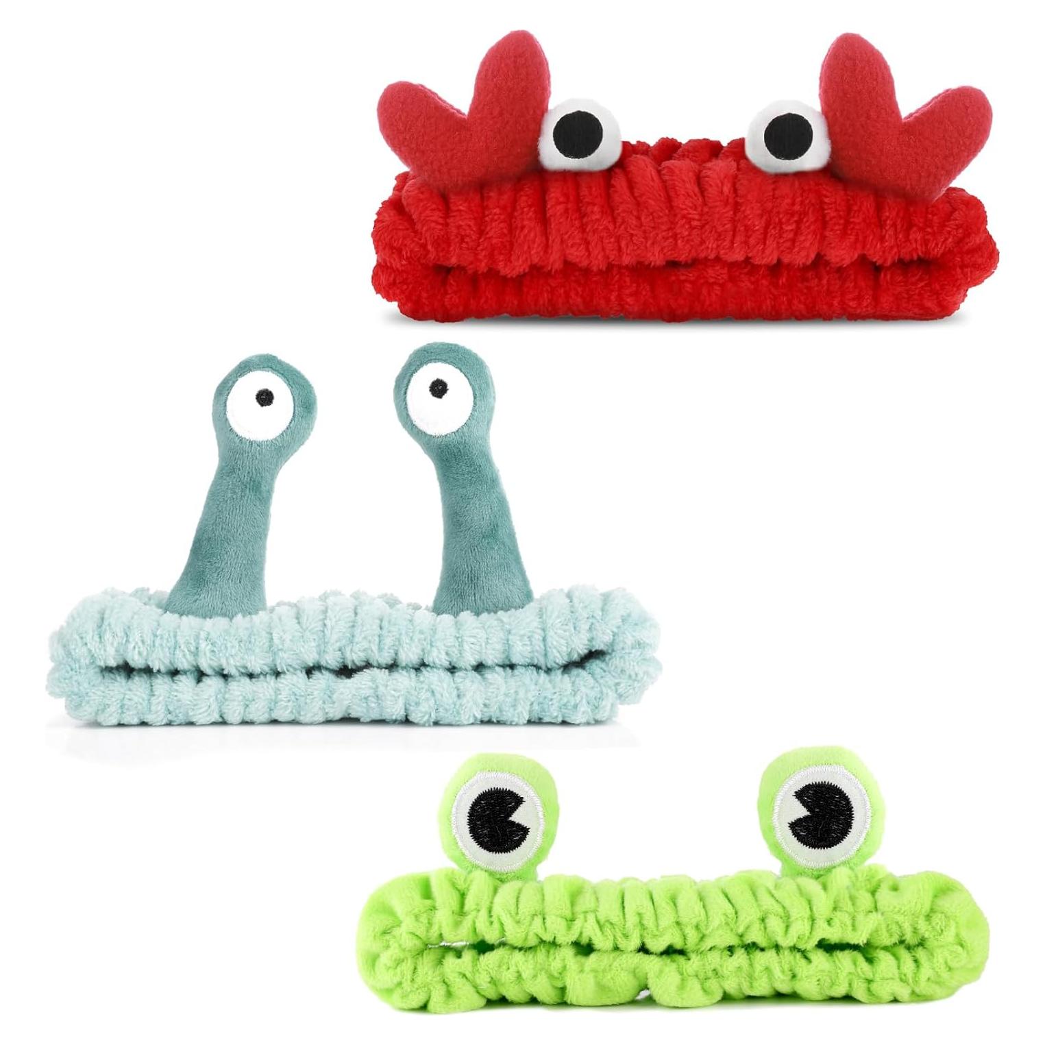 3 Diademas Elásticas de Coral para Lavado de Cara - Hpmjz