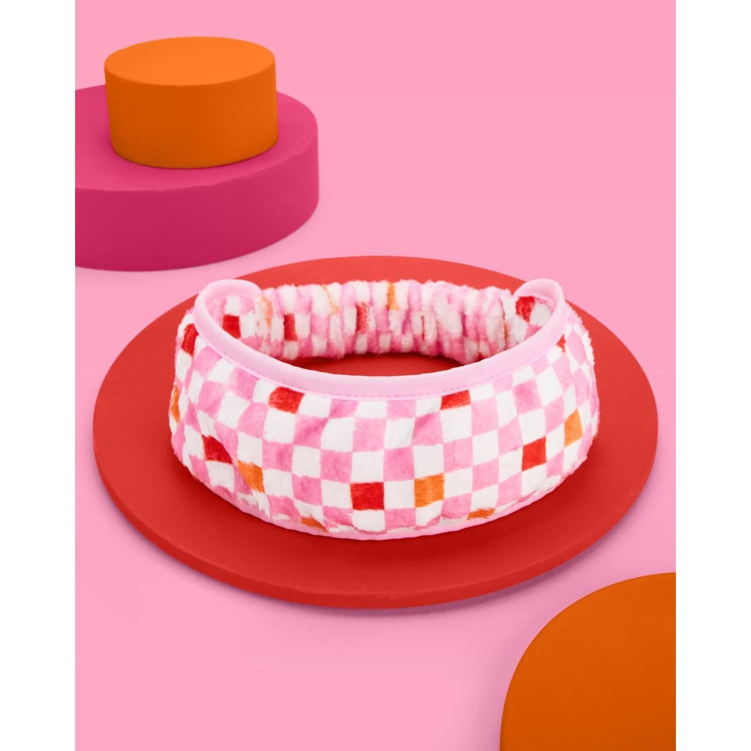 Diadema Facial a Cuadros xo, Fetti - Suave y Lavable