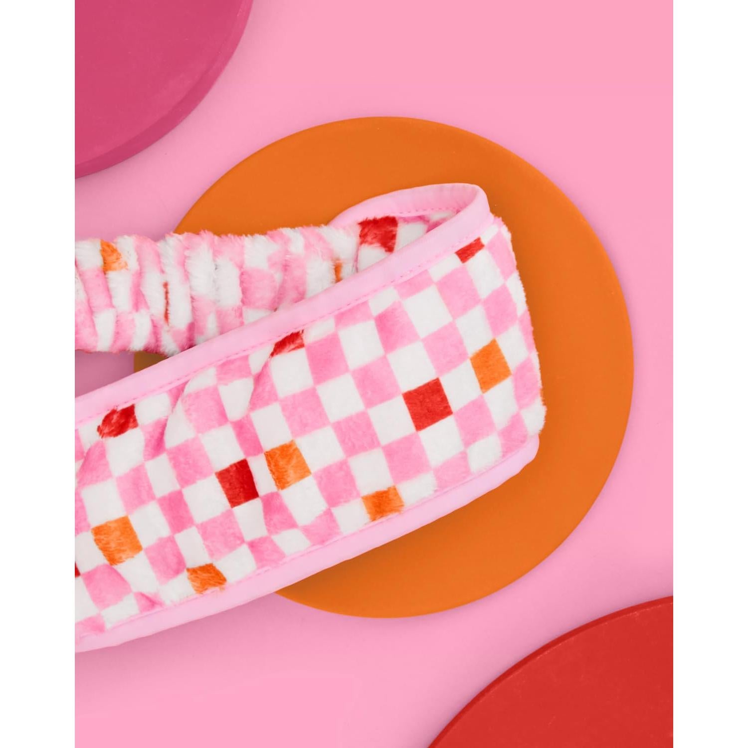 Diadema Facial a Cuadros xo, Fetti - Suave y Lavable