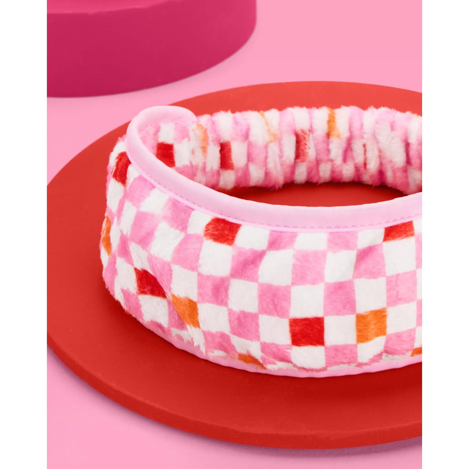 Diadema Facial a Cuadros xo, Fetti - Suave y Lavable