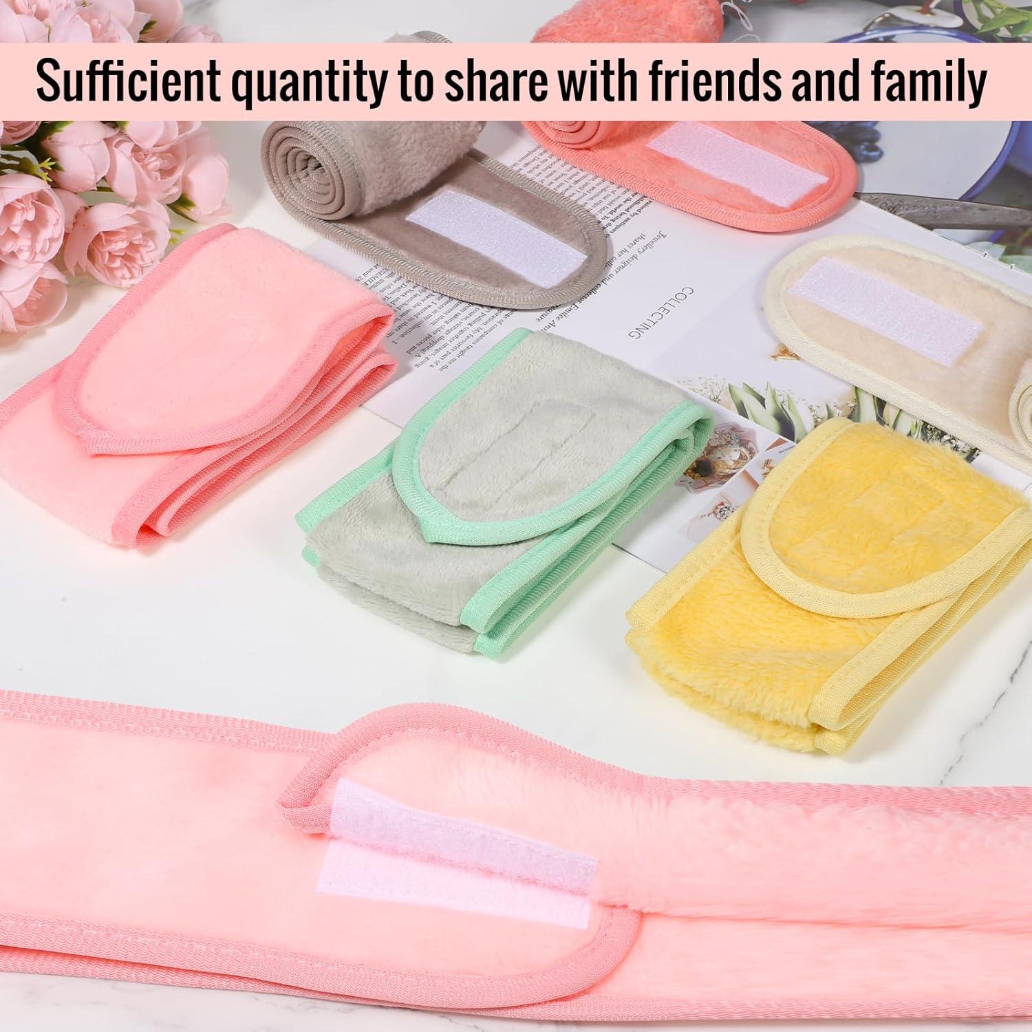 Diademas Faciales Spa Obeoby 6 Piezas Ajustables Franela