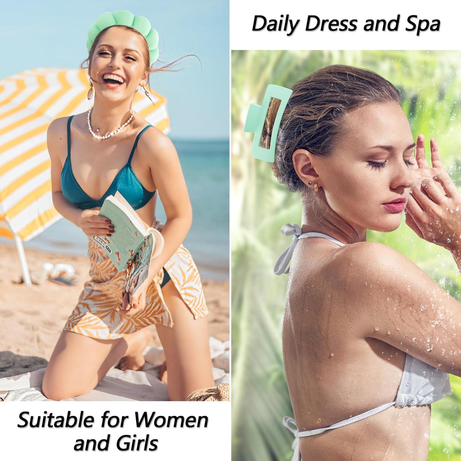 Banda de Cabeza Spa Velscrun Verde + 5 Piezas Accesorios