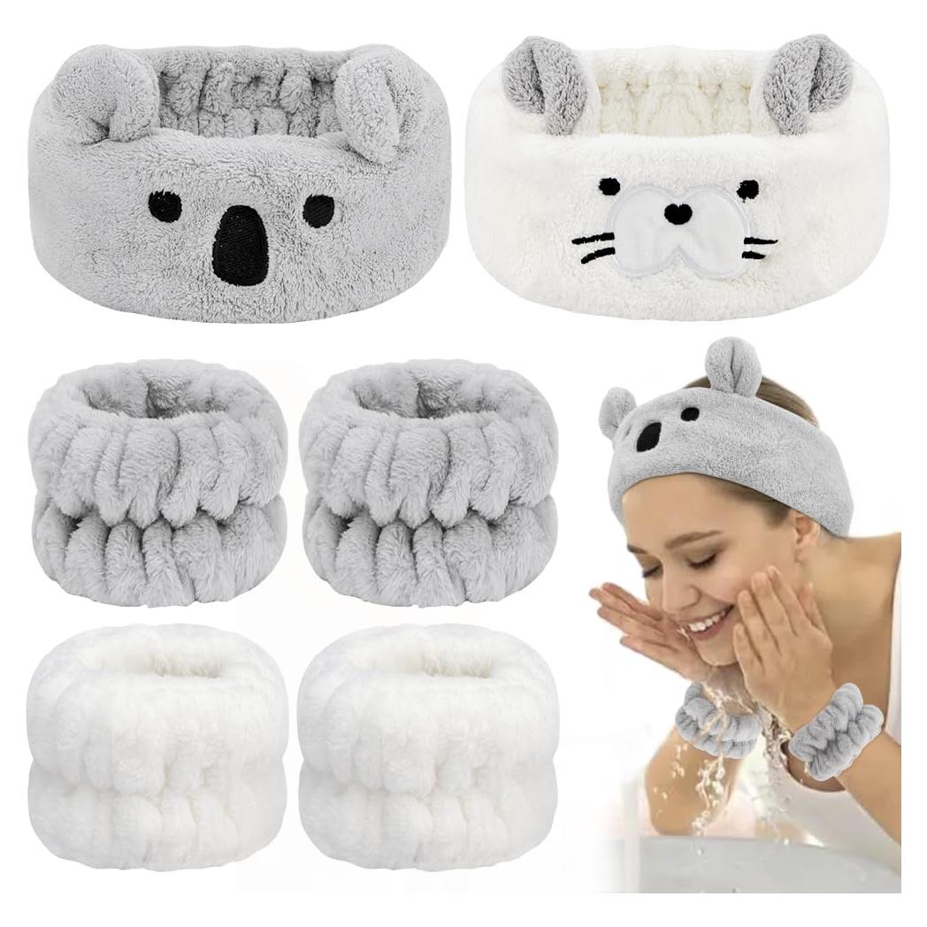 Conjunto Diadema y Pulseras Ahoney para Cuidado Facial