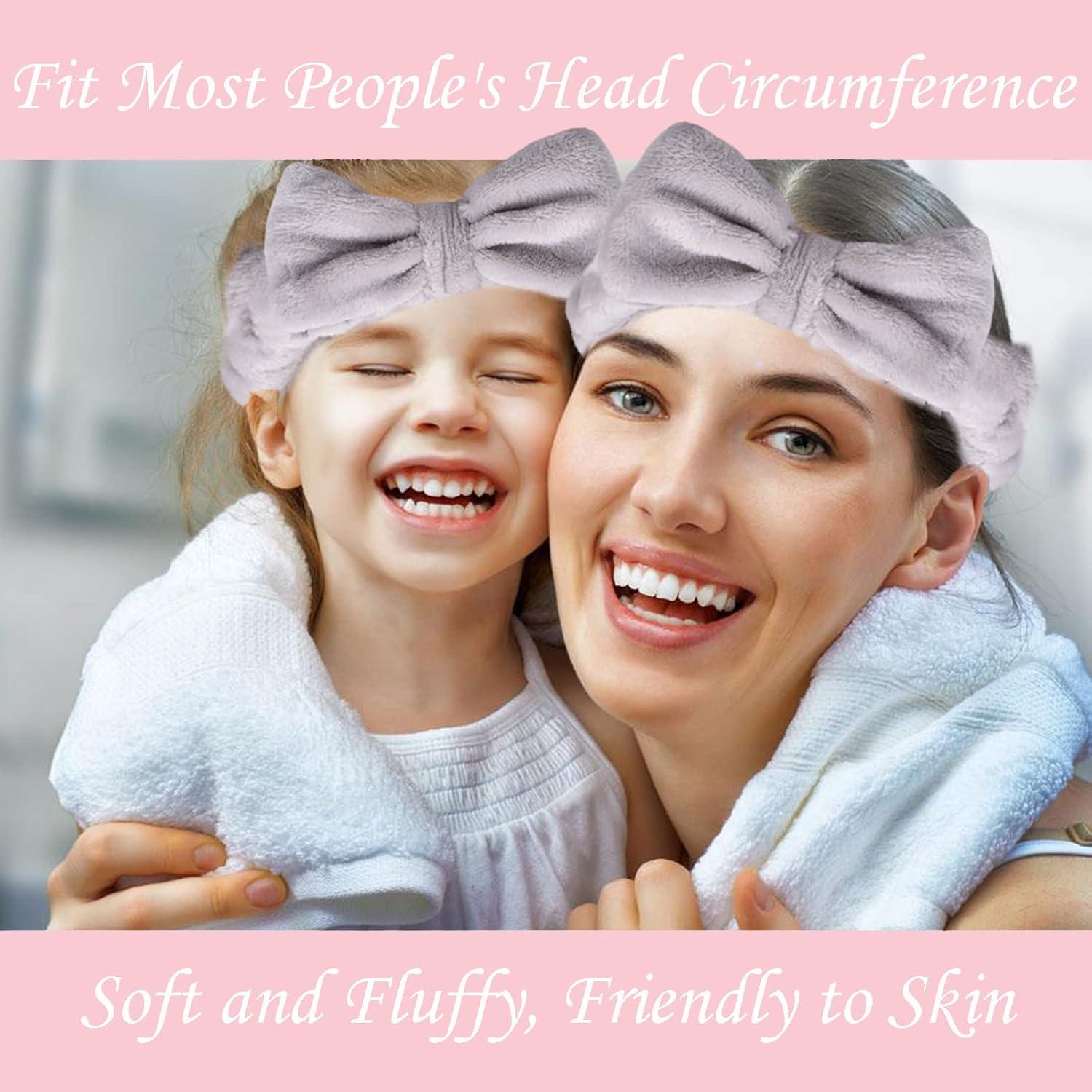 Diadema de Spa Gris Genérico con Lazo para Maquillaje