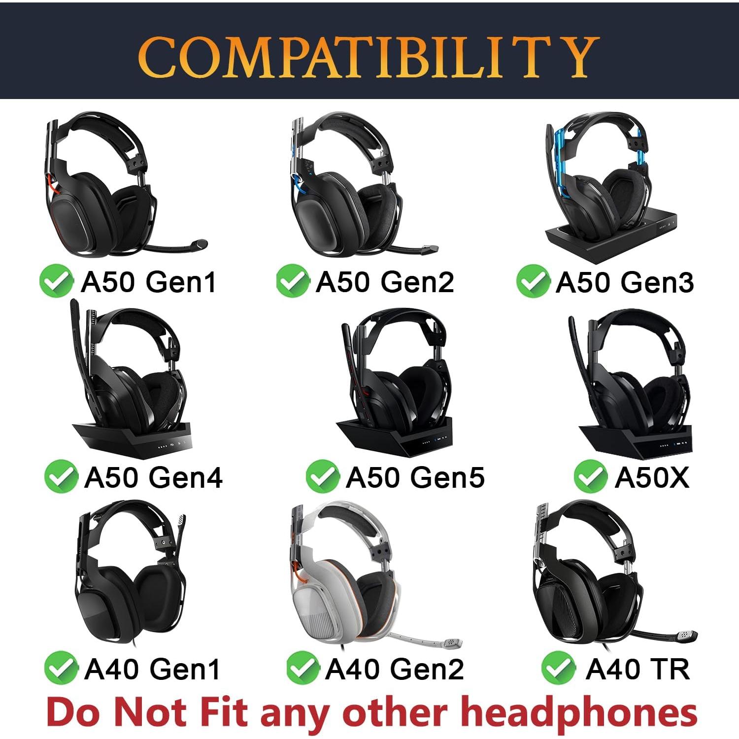 Funda de Microfibra SOULWIT para Auriculares Astro A40/A50 - Negro