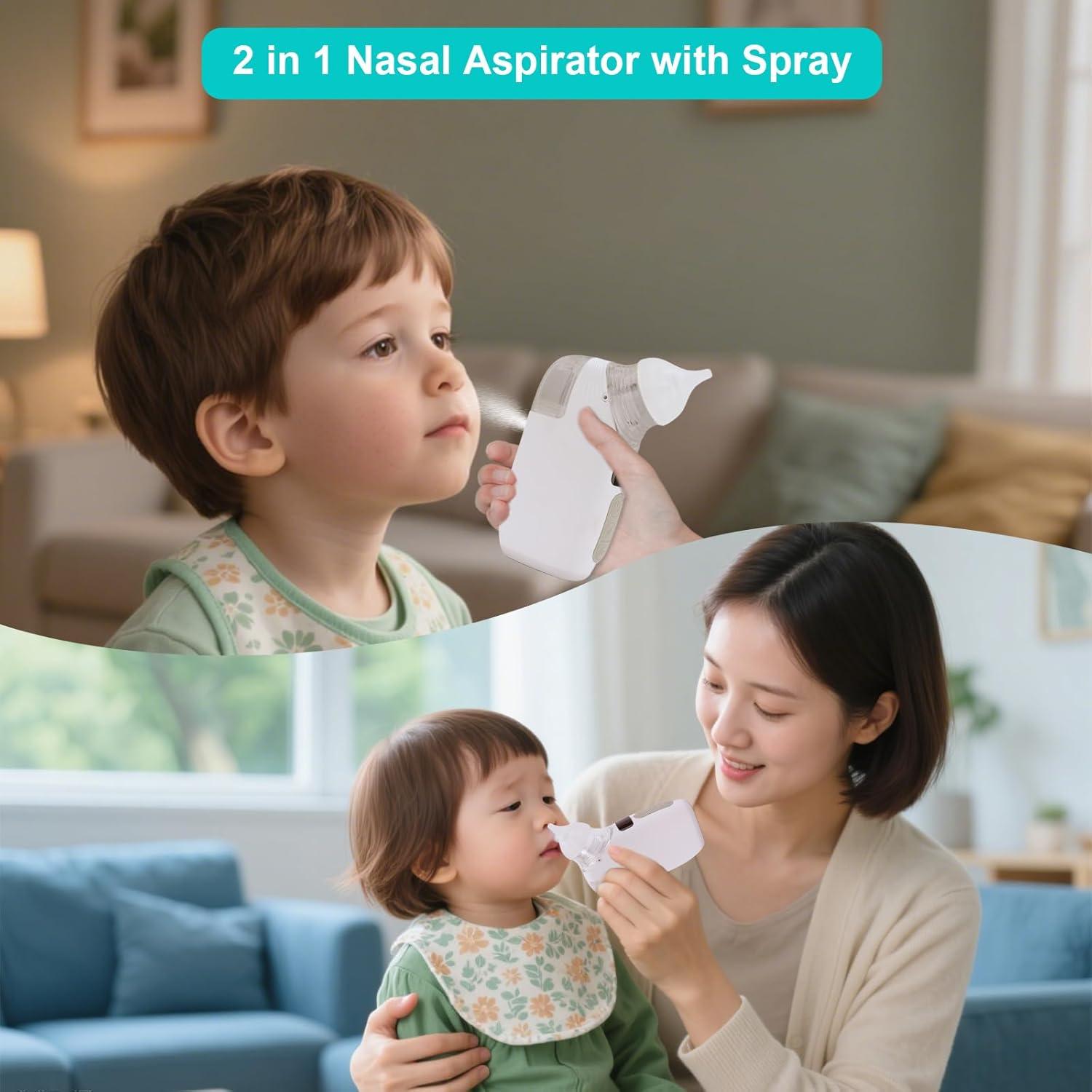 Aspirador Nasal Eléctrico HXGDEE BC-025 2 en 1 con Rocío