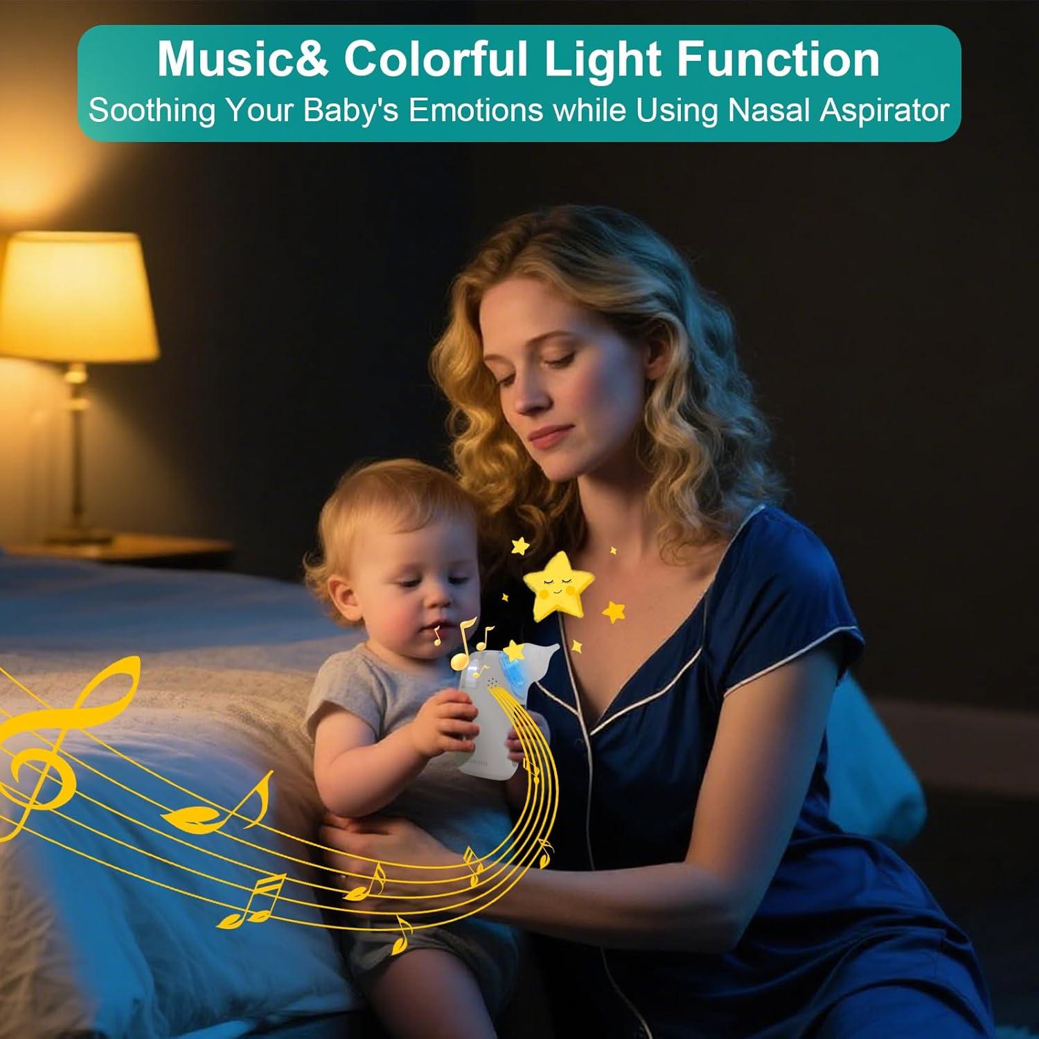 Aspirador Nasal Eléctrico HXGDEE BC-025 2 en 1 con Rocío