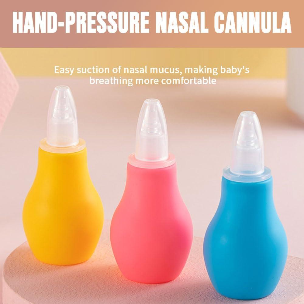 Aspirador Nasal Manual para Bebé Sunneo Amarillo - Silicona Segura