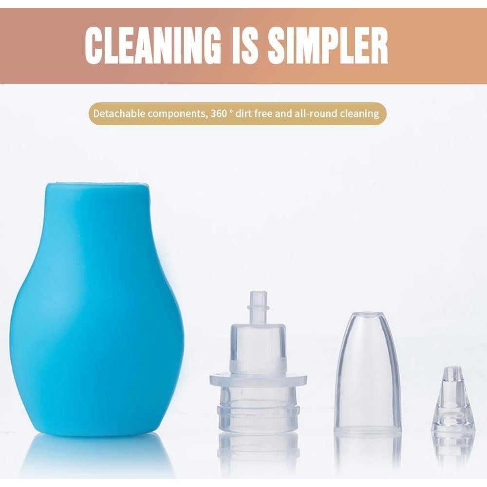 Aspirador Nasal Manual para Bebé Sunneo Amarillo - Silicona Segura